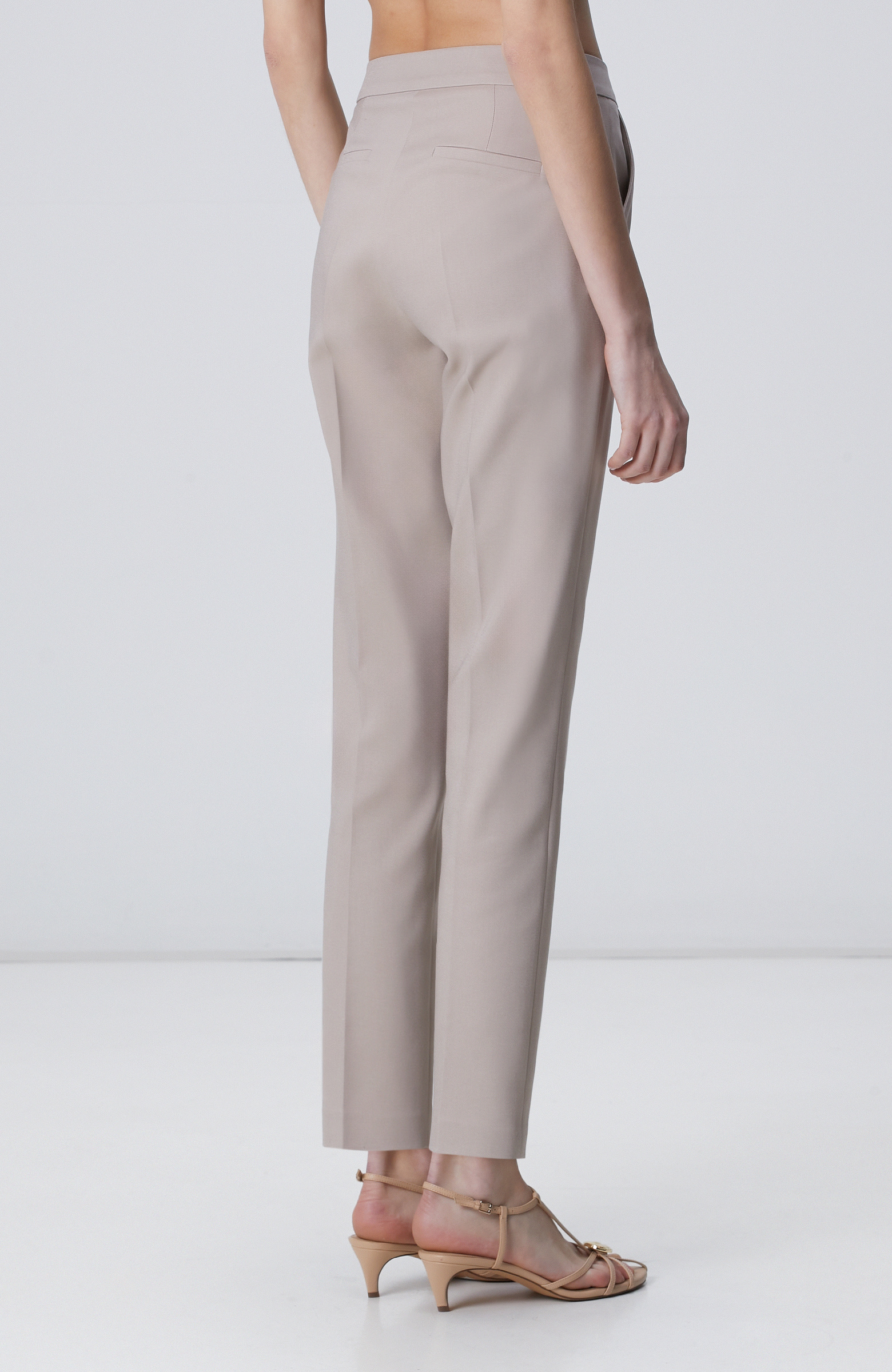 Vizon Basic Dar Paça Metal Aksesuarlı Pantolon