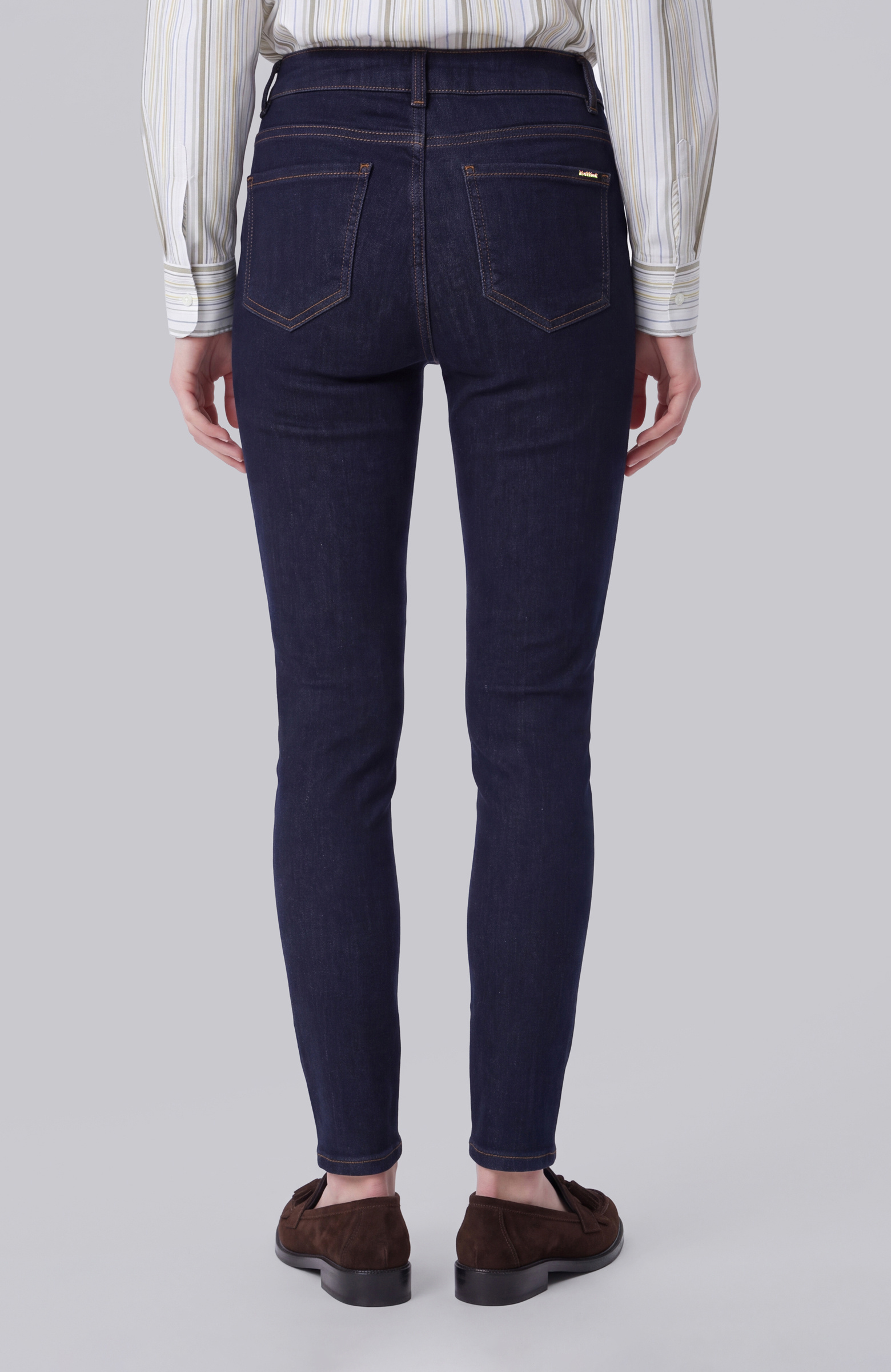 Navy Blue Raw Denim Trousers