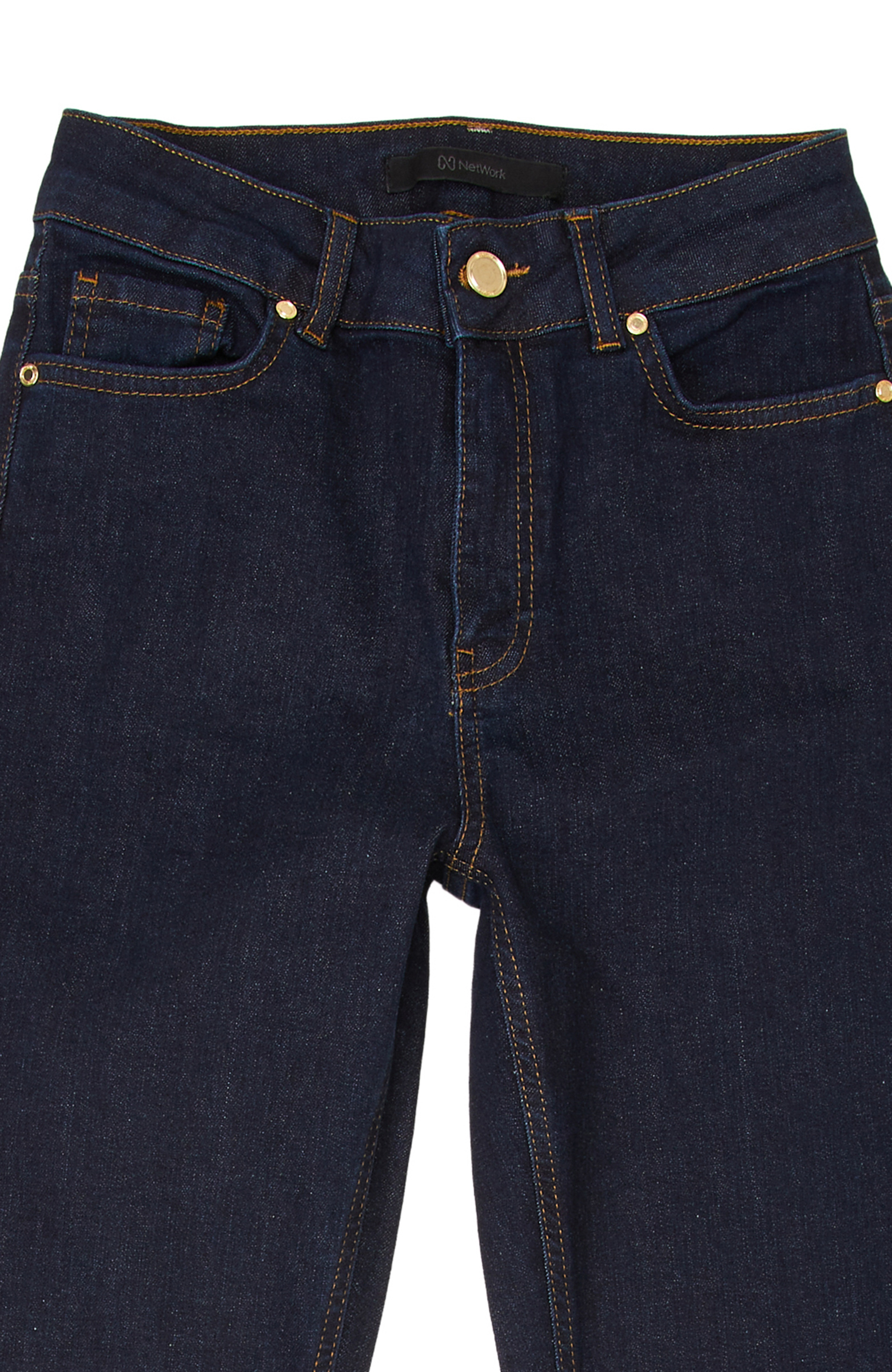 Navy Blue Raw Denim Trousers