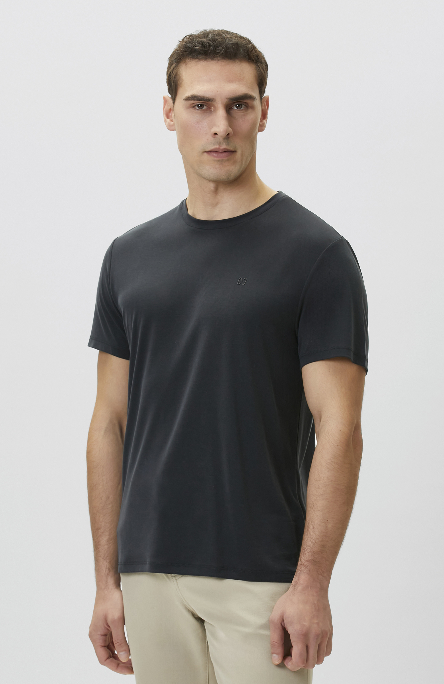 Siyah Basic Modal T-shirt