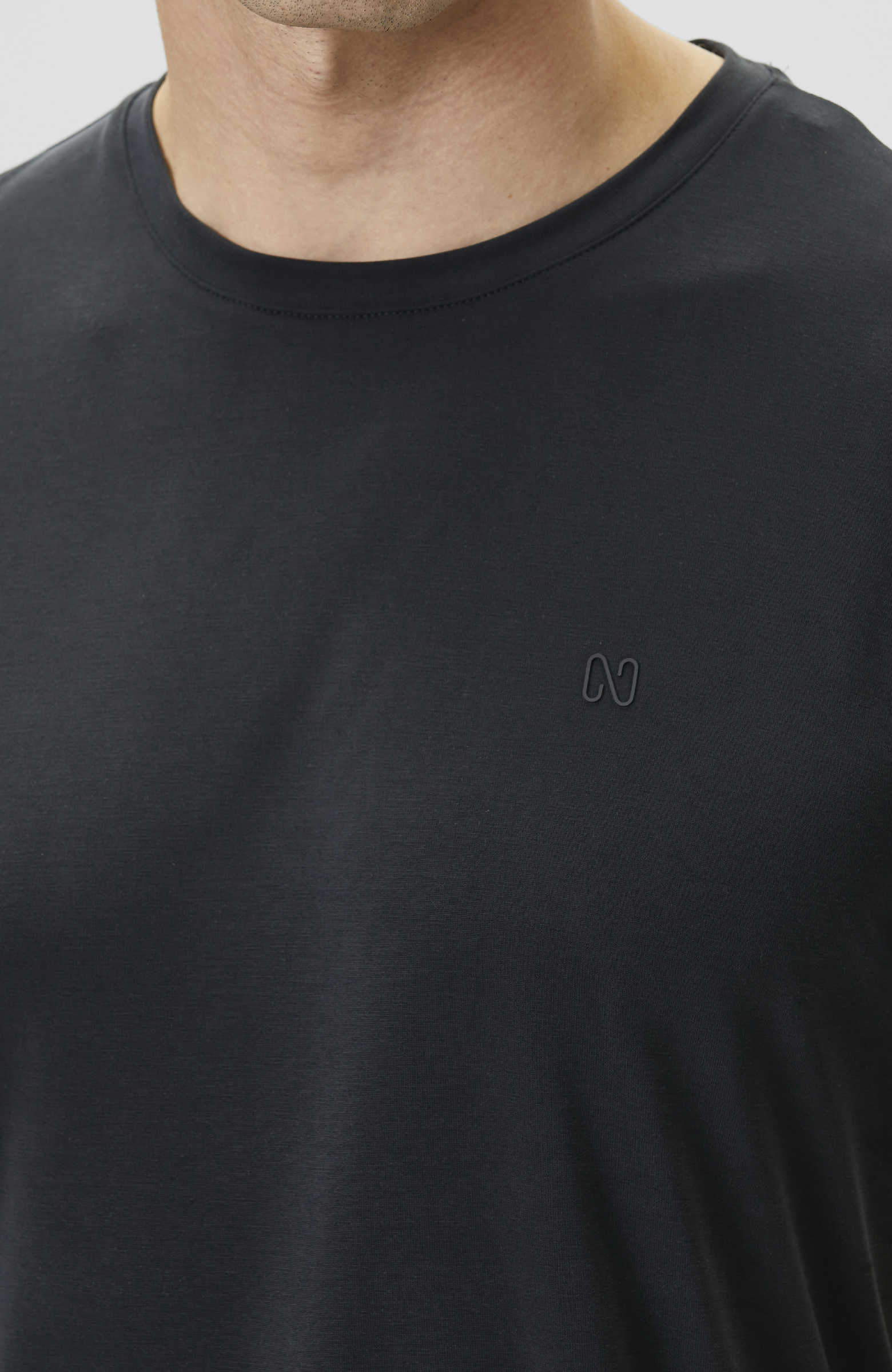 Siyah Basic Modal T-shirt