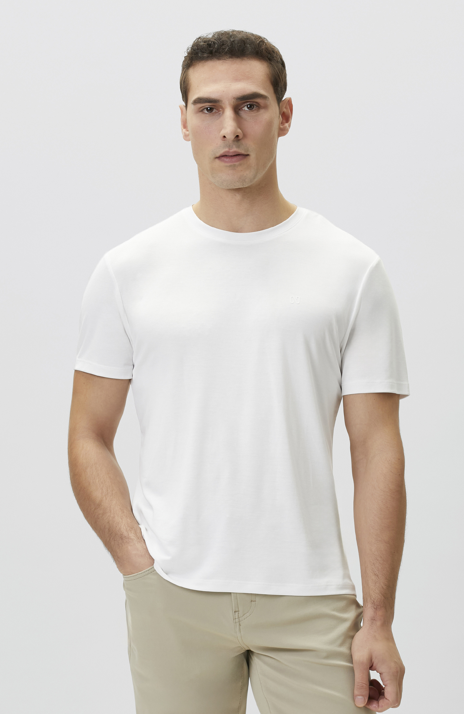 Beyaz Basic Modal T-shirt