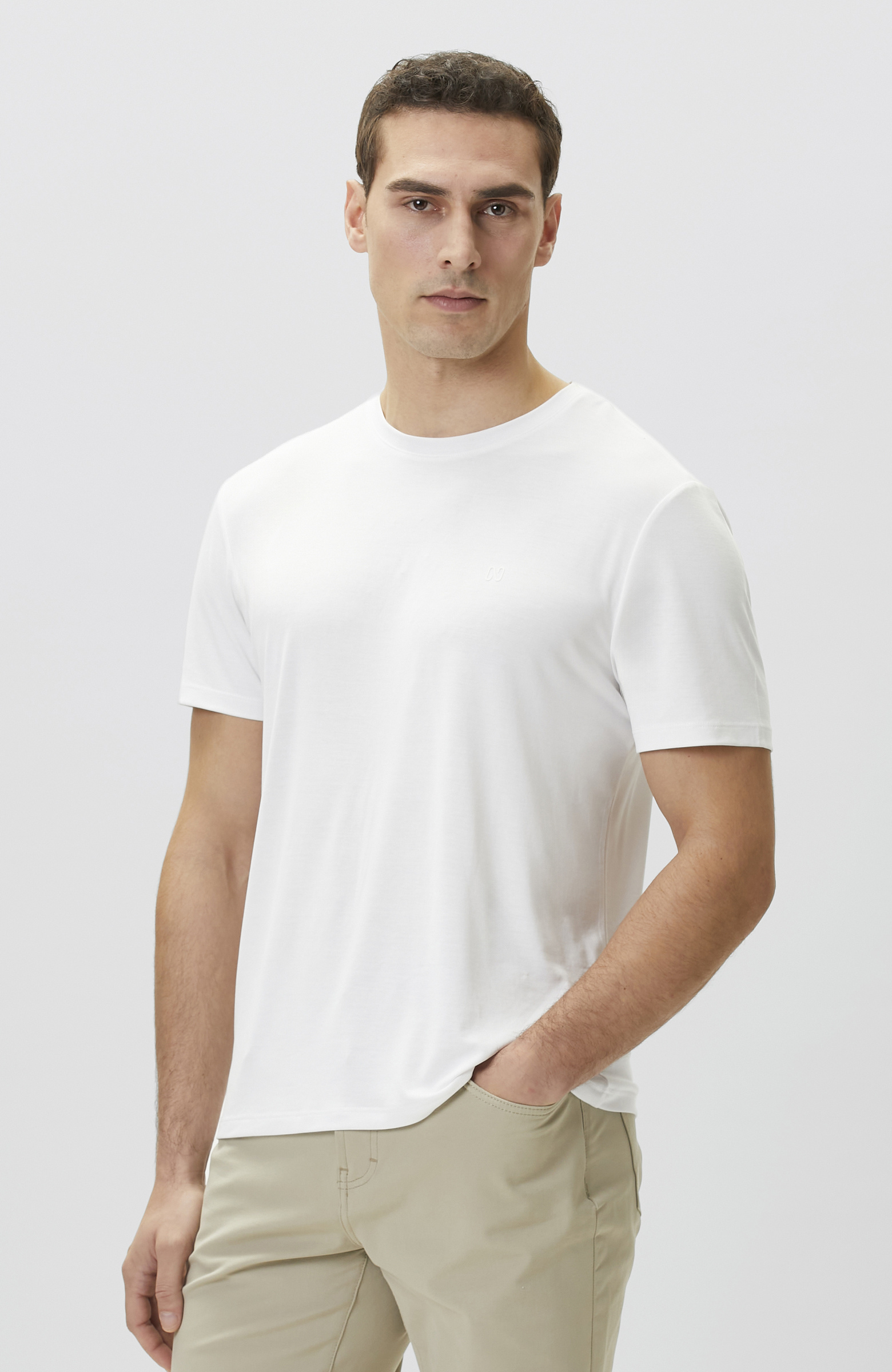 Beyaz Basic Modal T-shirt