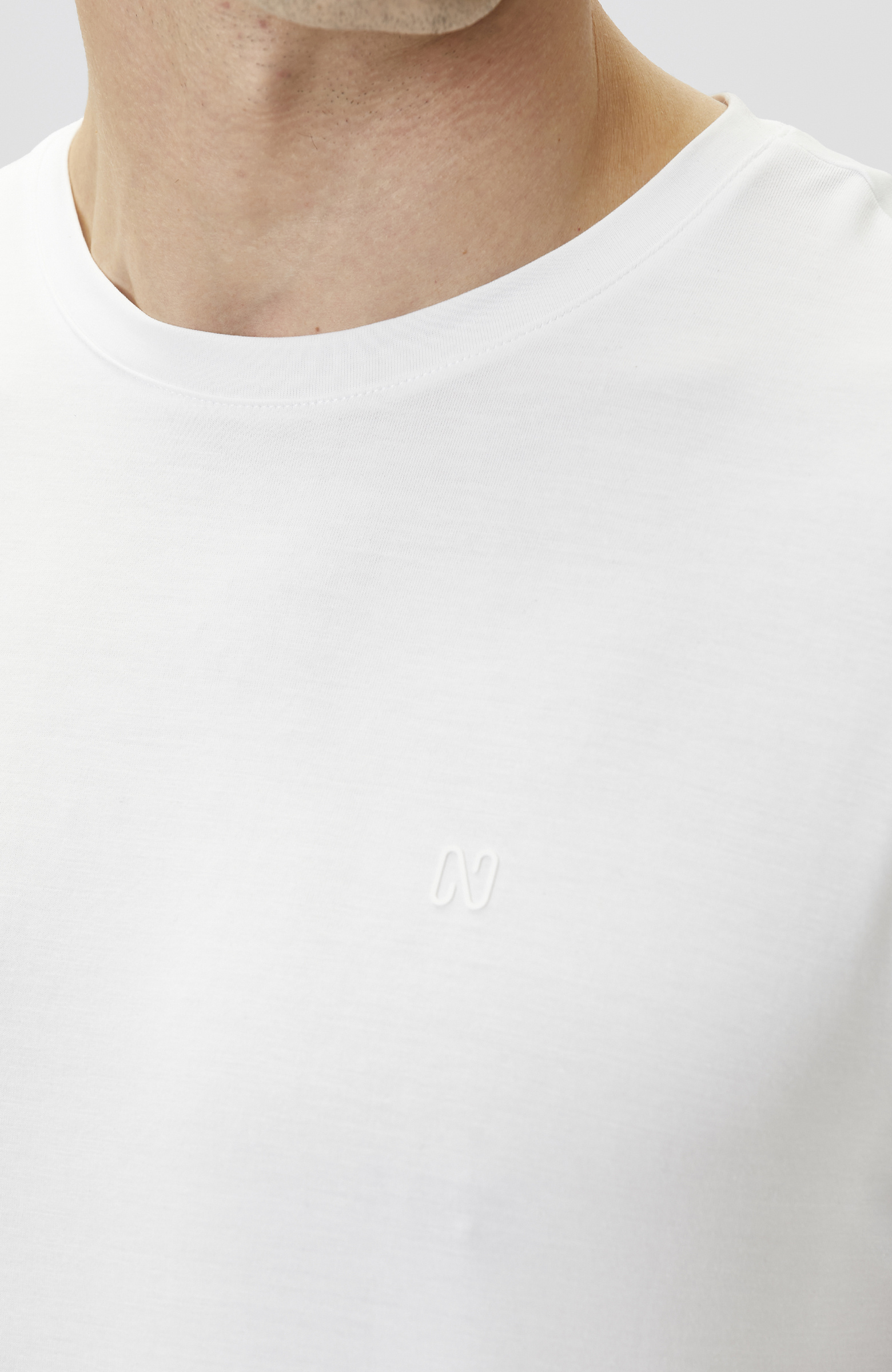 Beyaz Basic Modal T-shirt