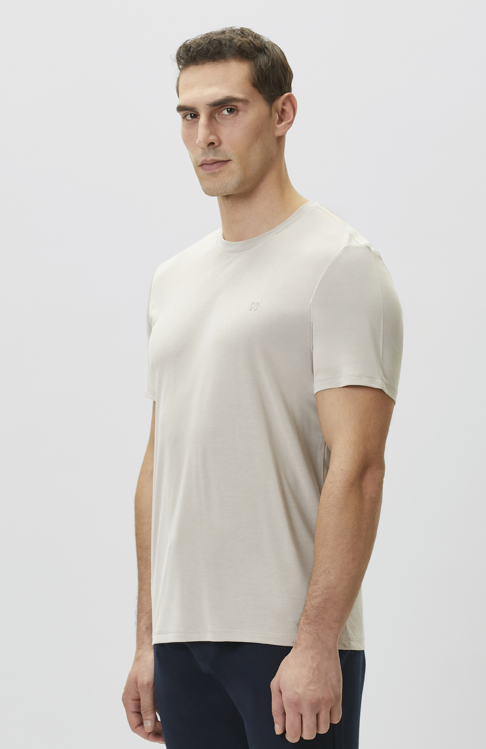 Bej Basic Modal T-shirt