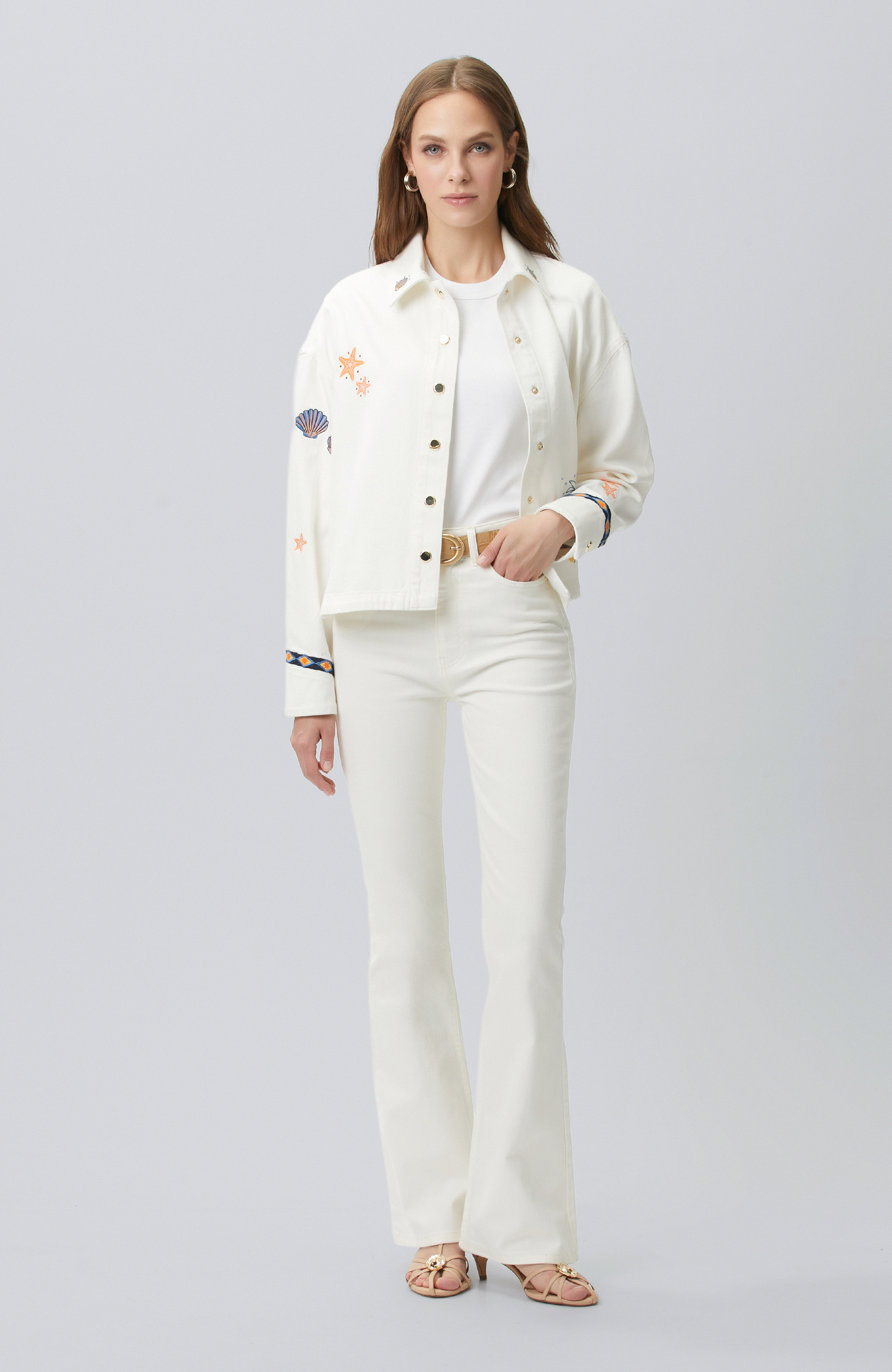 Naturel Flare Denim Pantolon