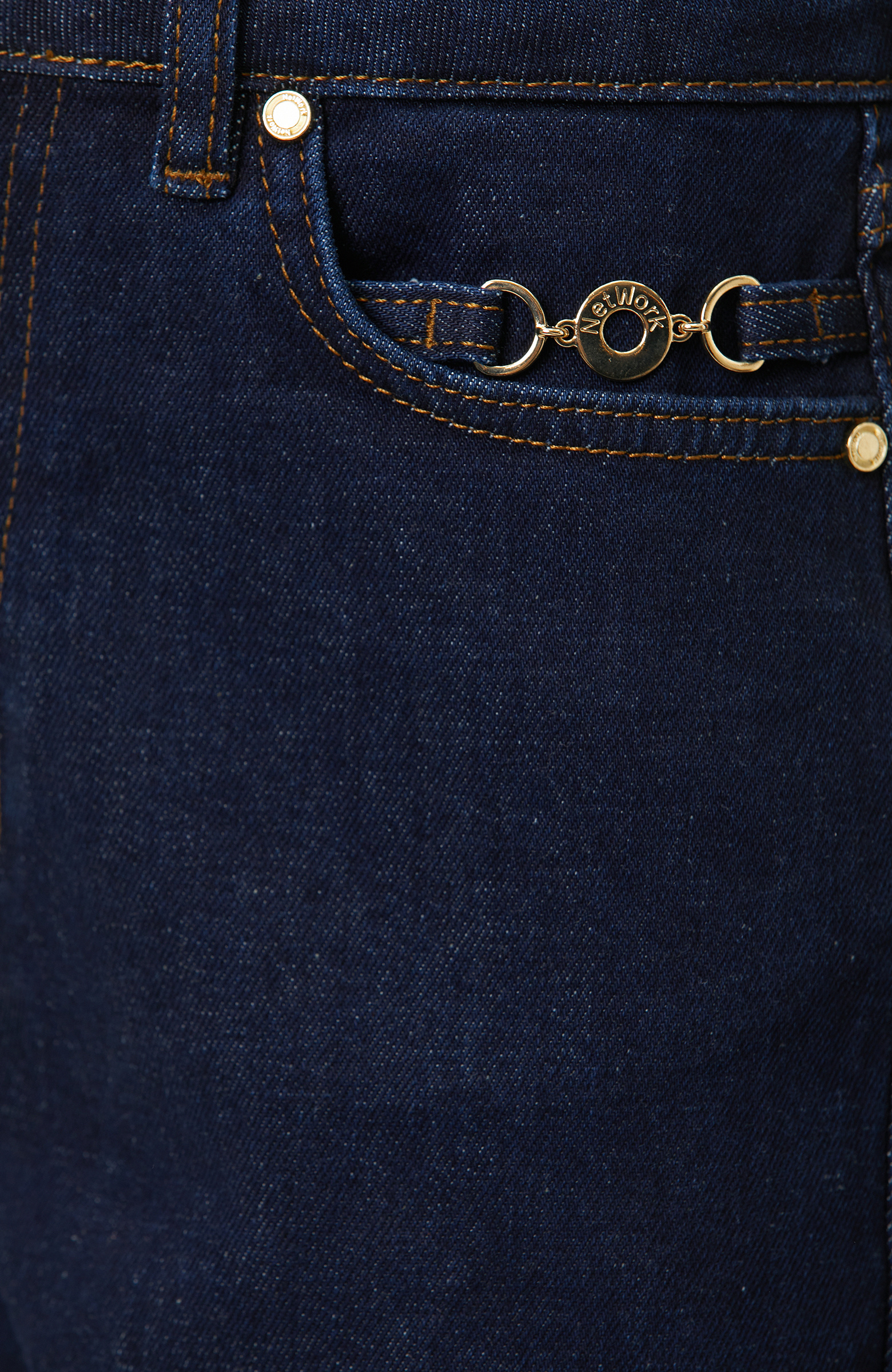 Lacivert Raw Yıkama Kısa Denim Şort