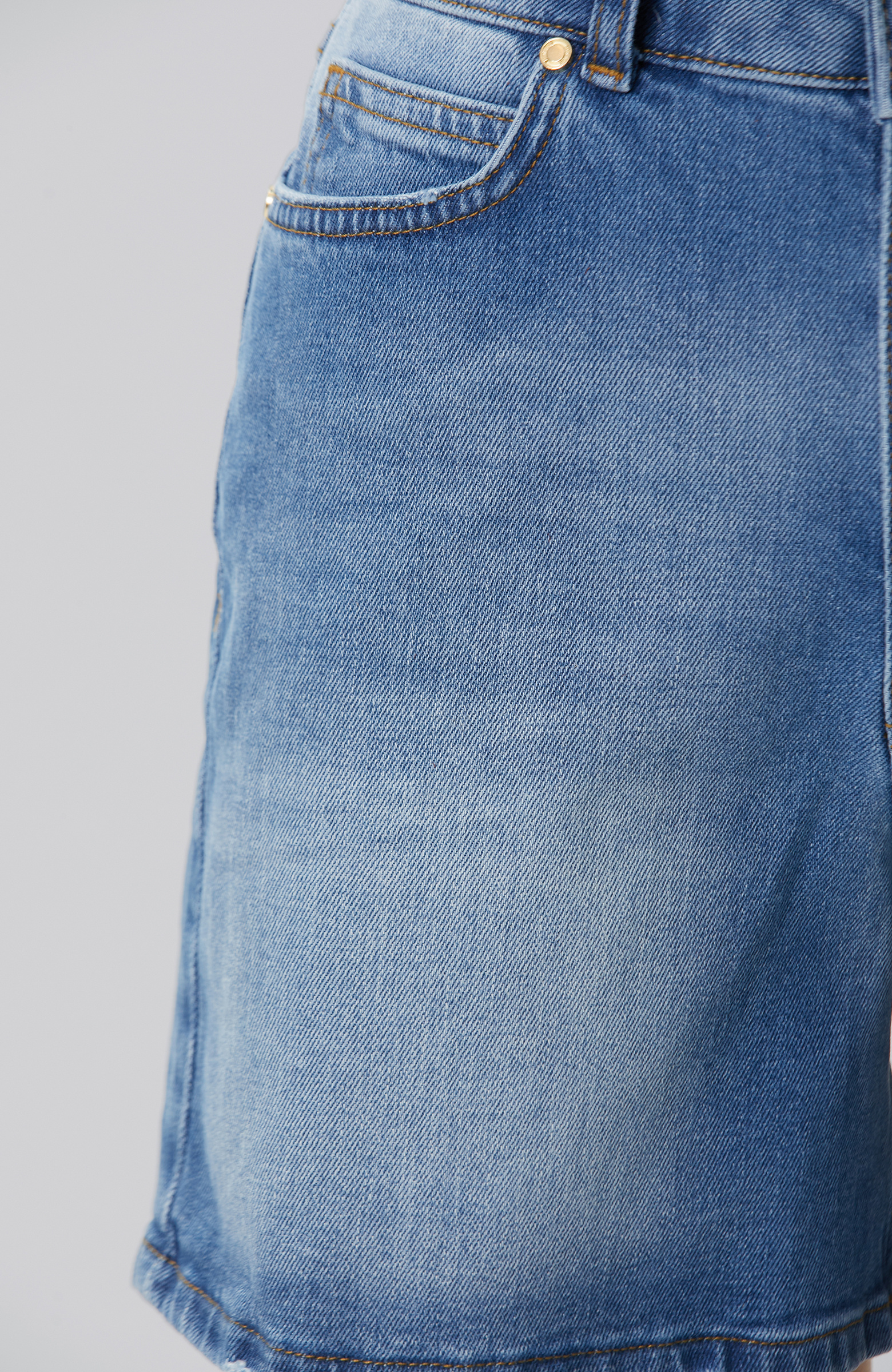 Açık Mavi 5 Cep Kısa Denim Şort