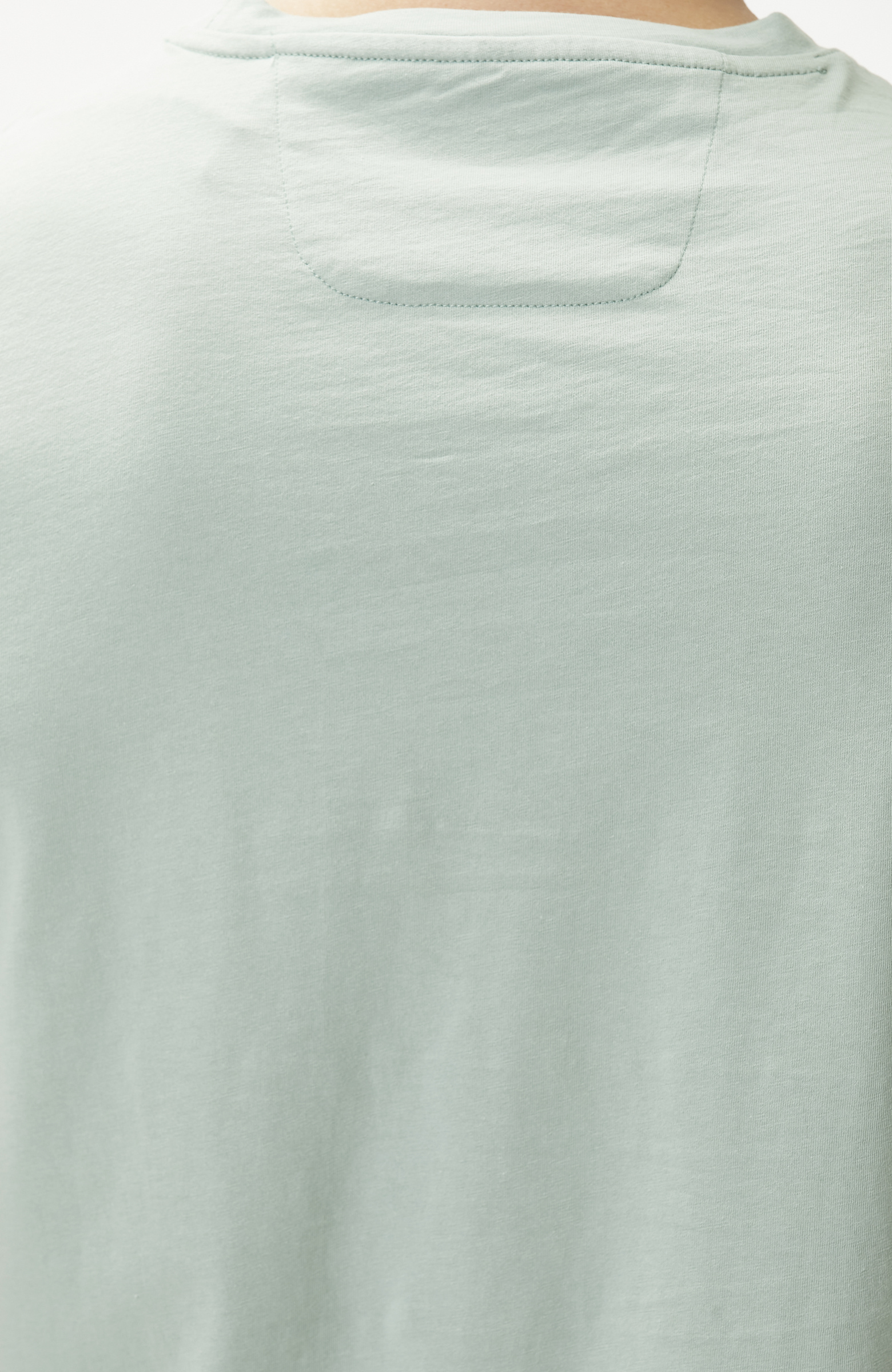 Comfort Fit Mint Göğüs Baskı Detaylı T-shirt