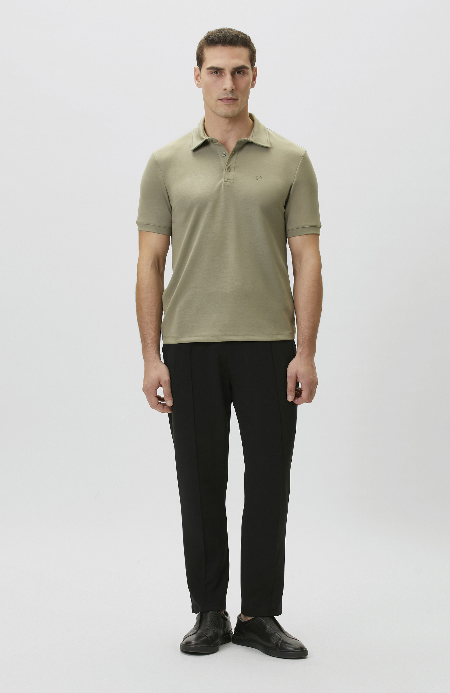 Haki Basic Modal Polo T-shirt