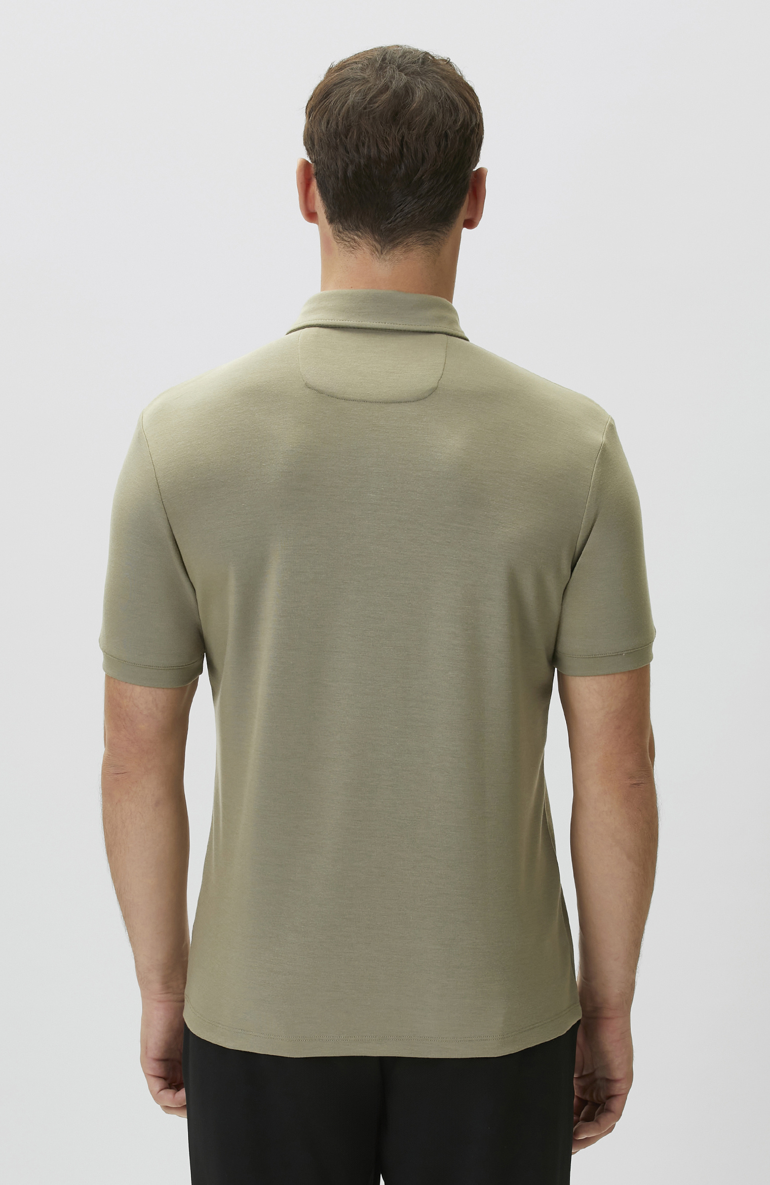 Haki Basic Modal Polo T-shirt