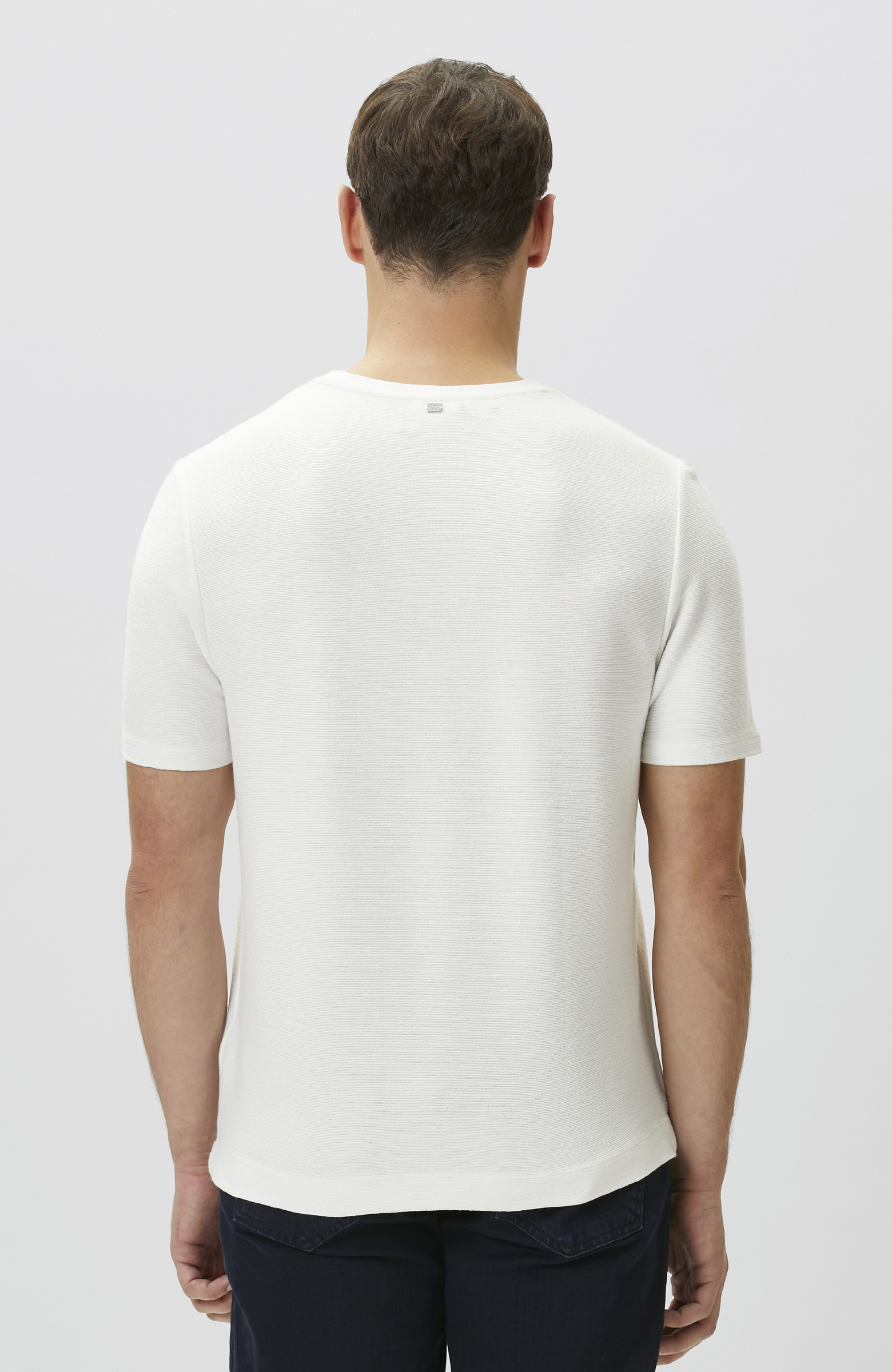 Ekru Jakarlı T-shirt