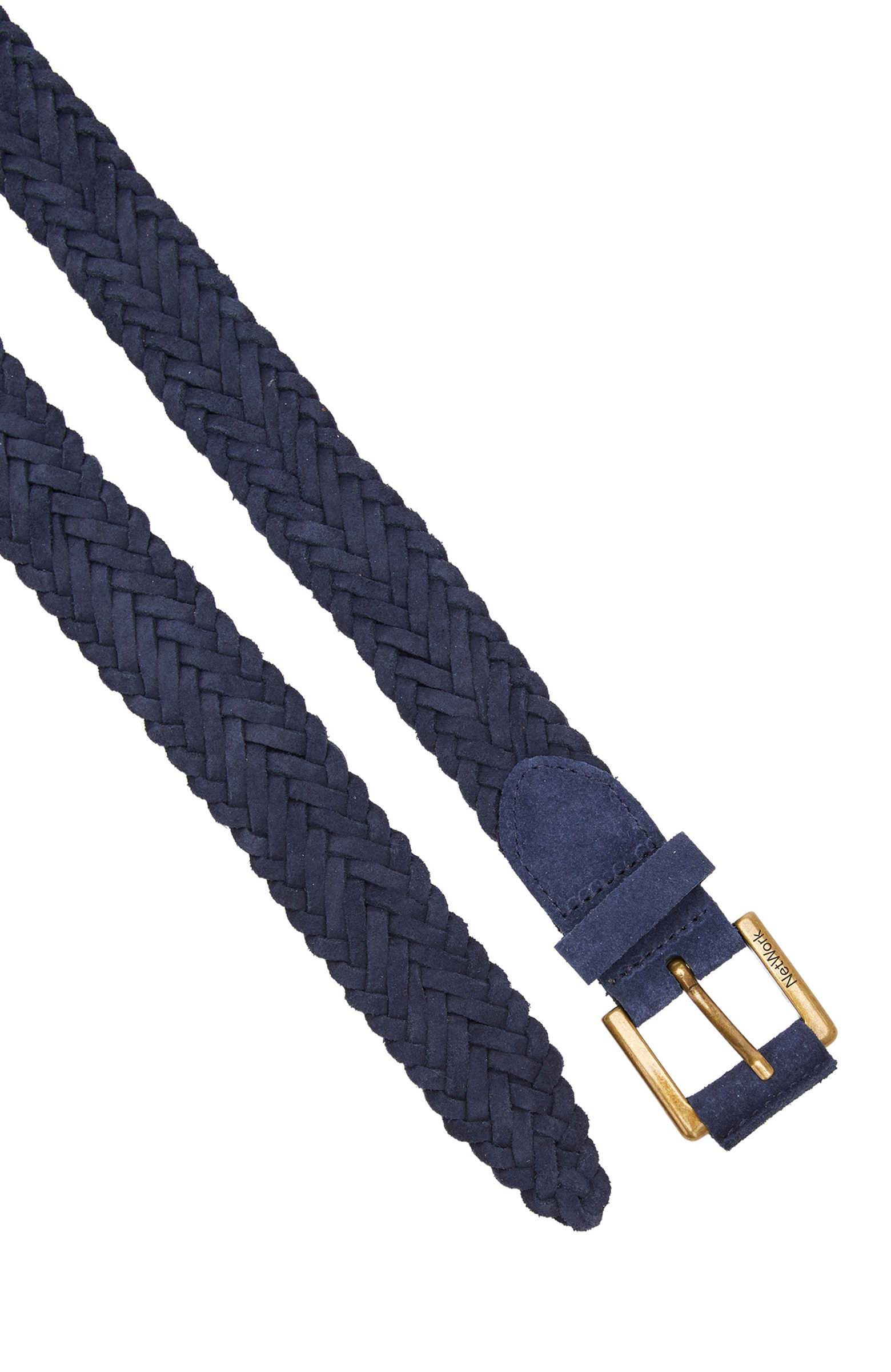 Lacivert Örgü Erkek Süet Kemer