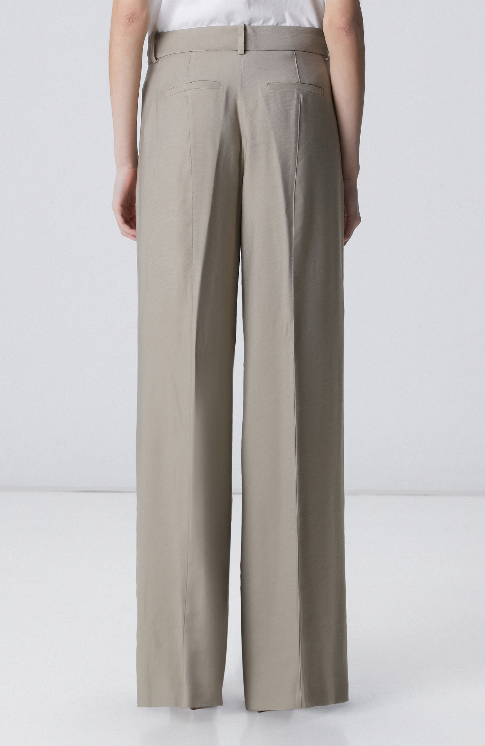 Vizon Nervür Detaylı Geniş Paça Pantolon