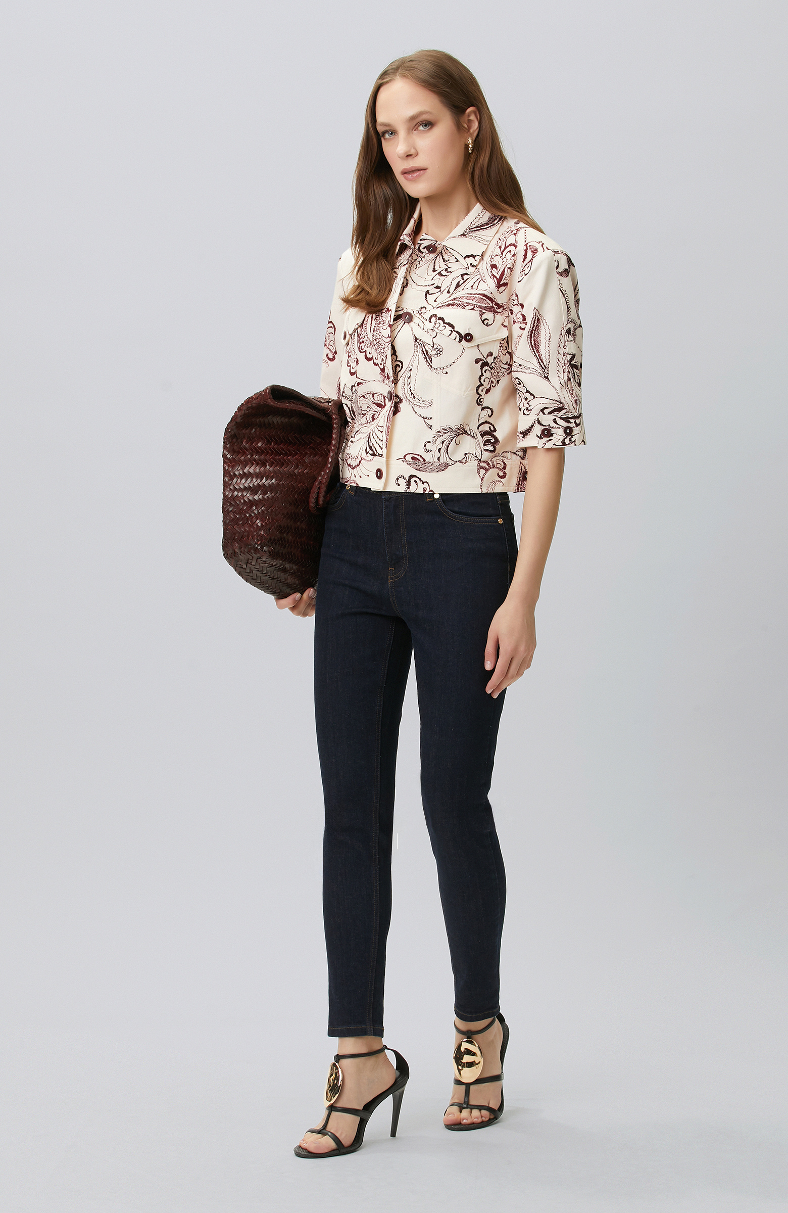 Cherry Paisley Patterned Jacket