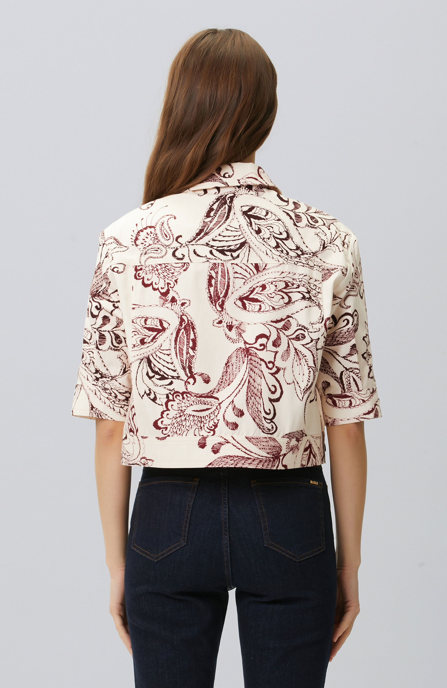 Cherry Paisley Patterned Jacket