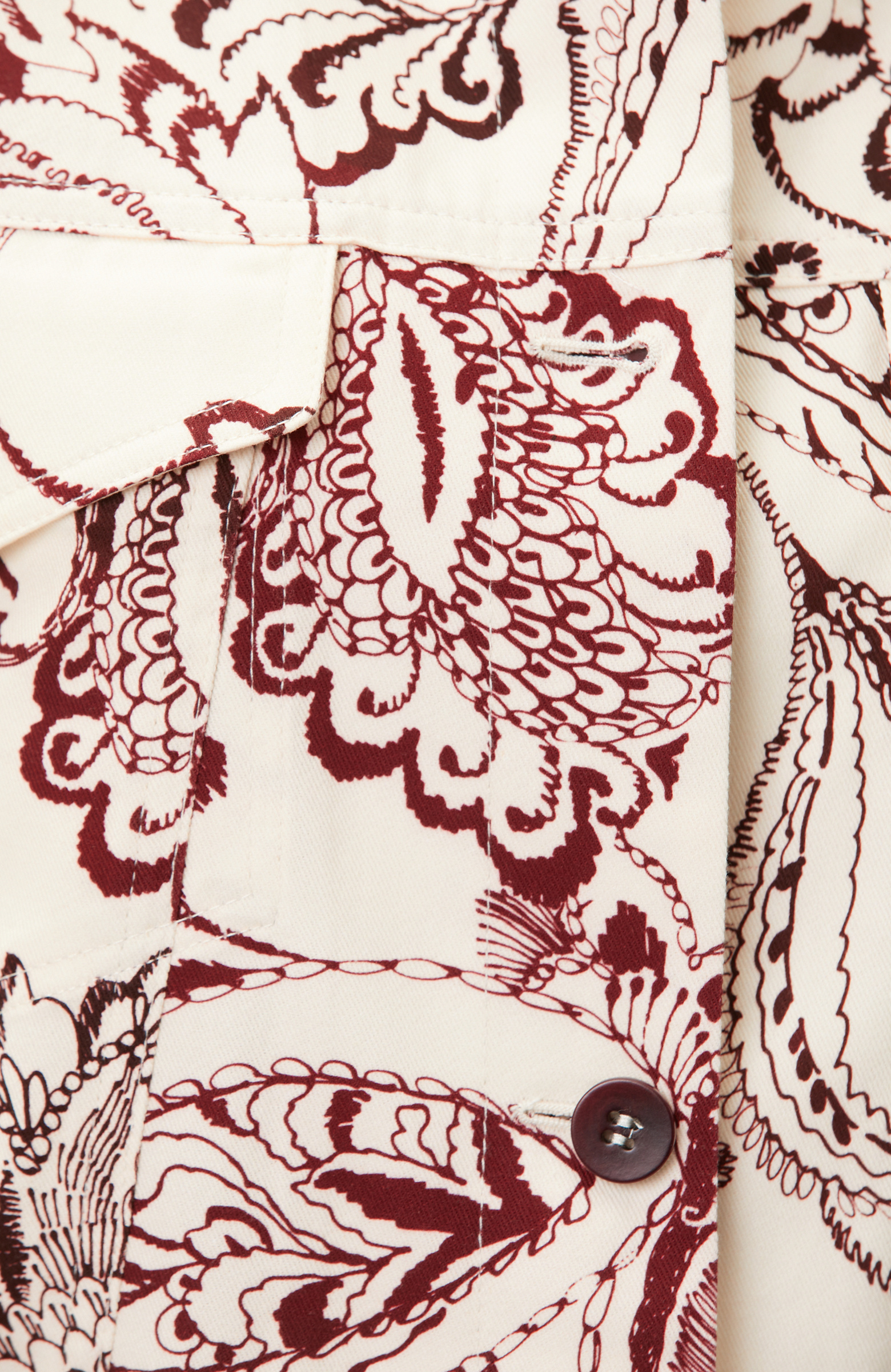 Cherry Paisley Patterned Jacket