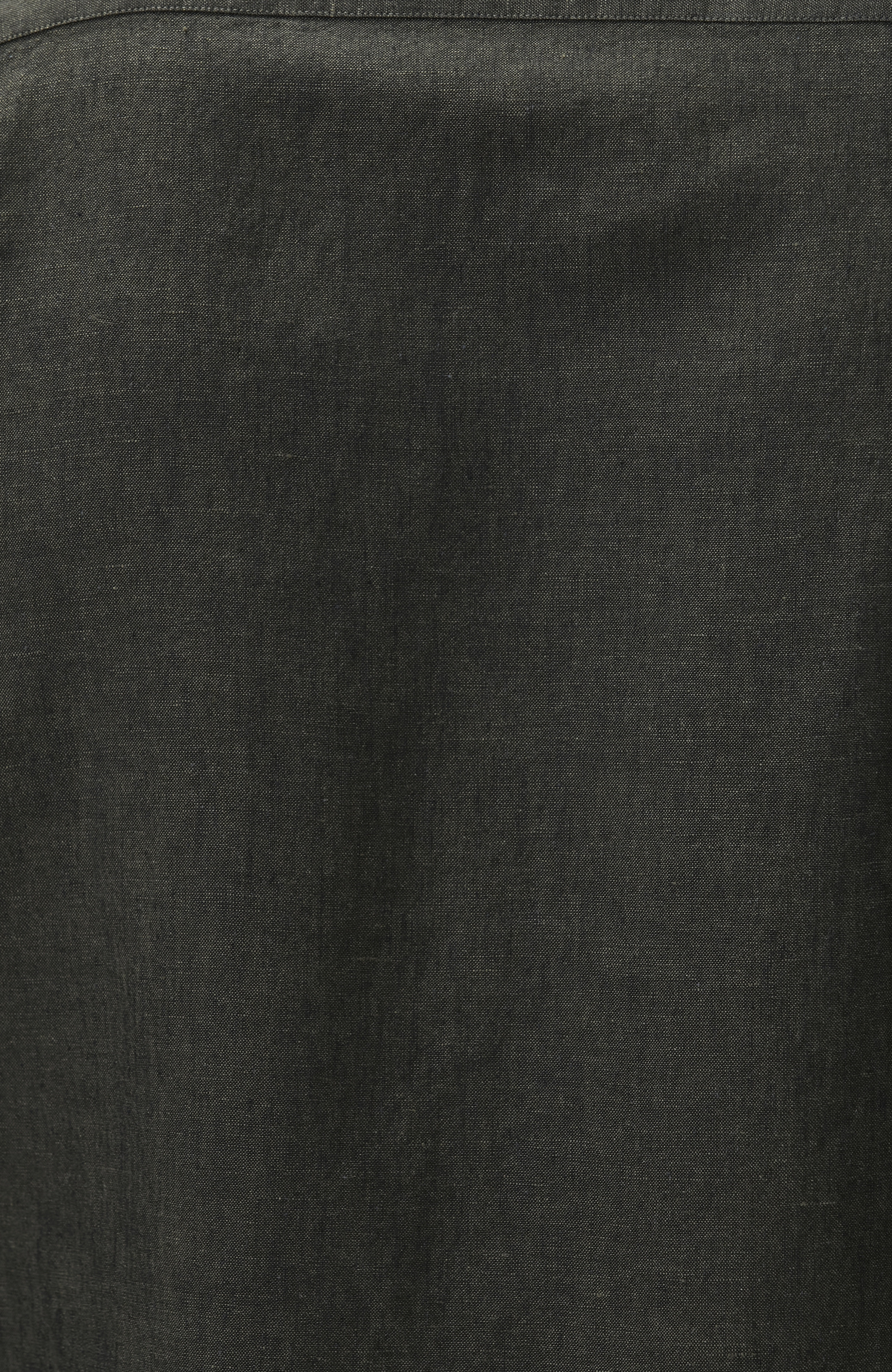 Slim Fit Haki Keten Gömlek