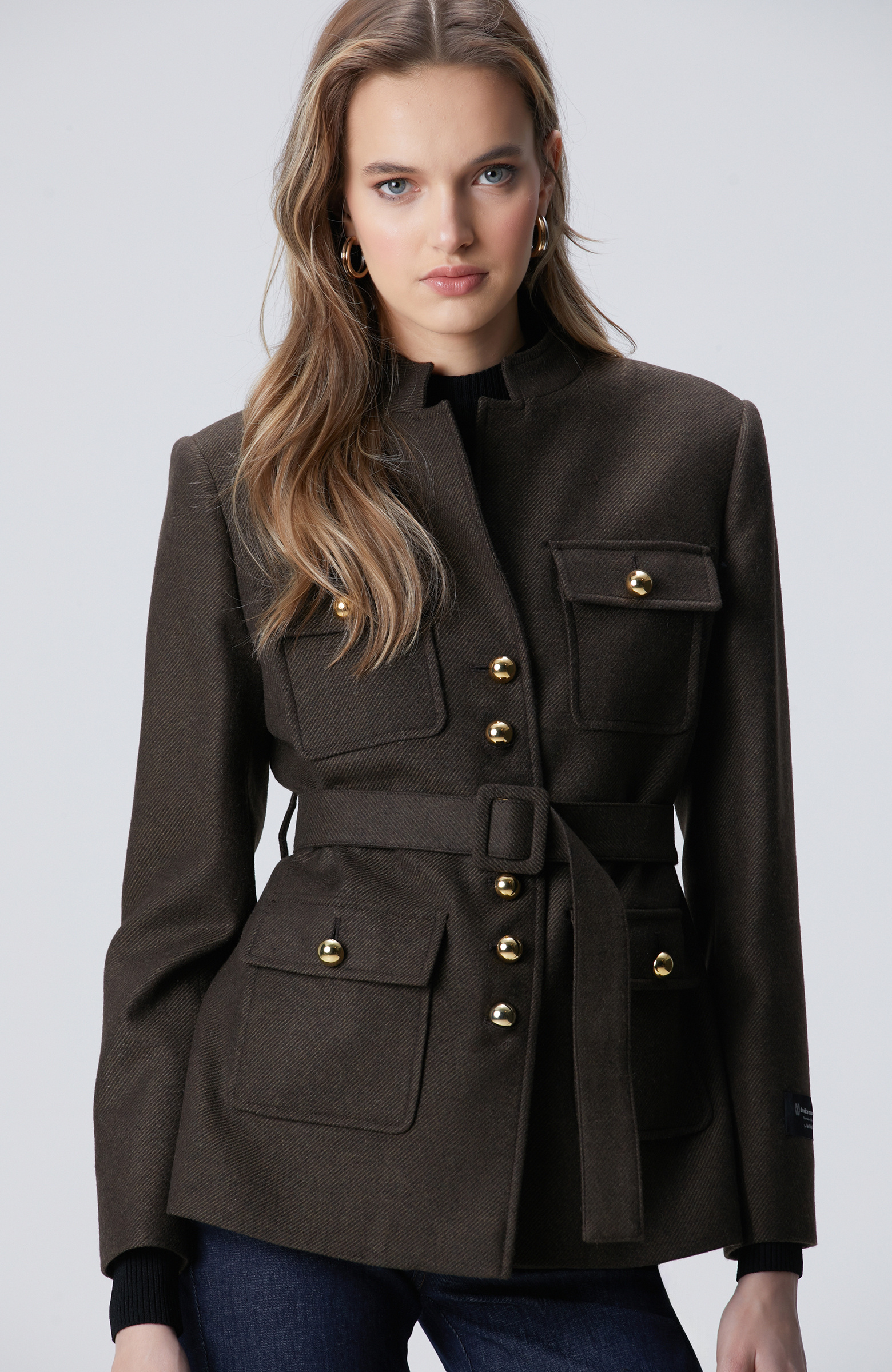 Khaki Wool Blend Jacket