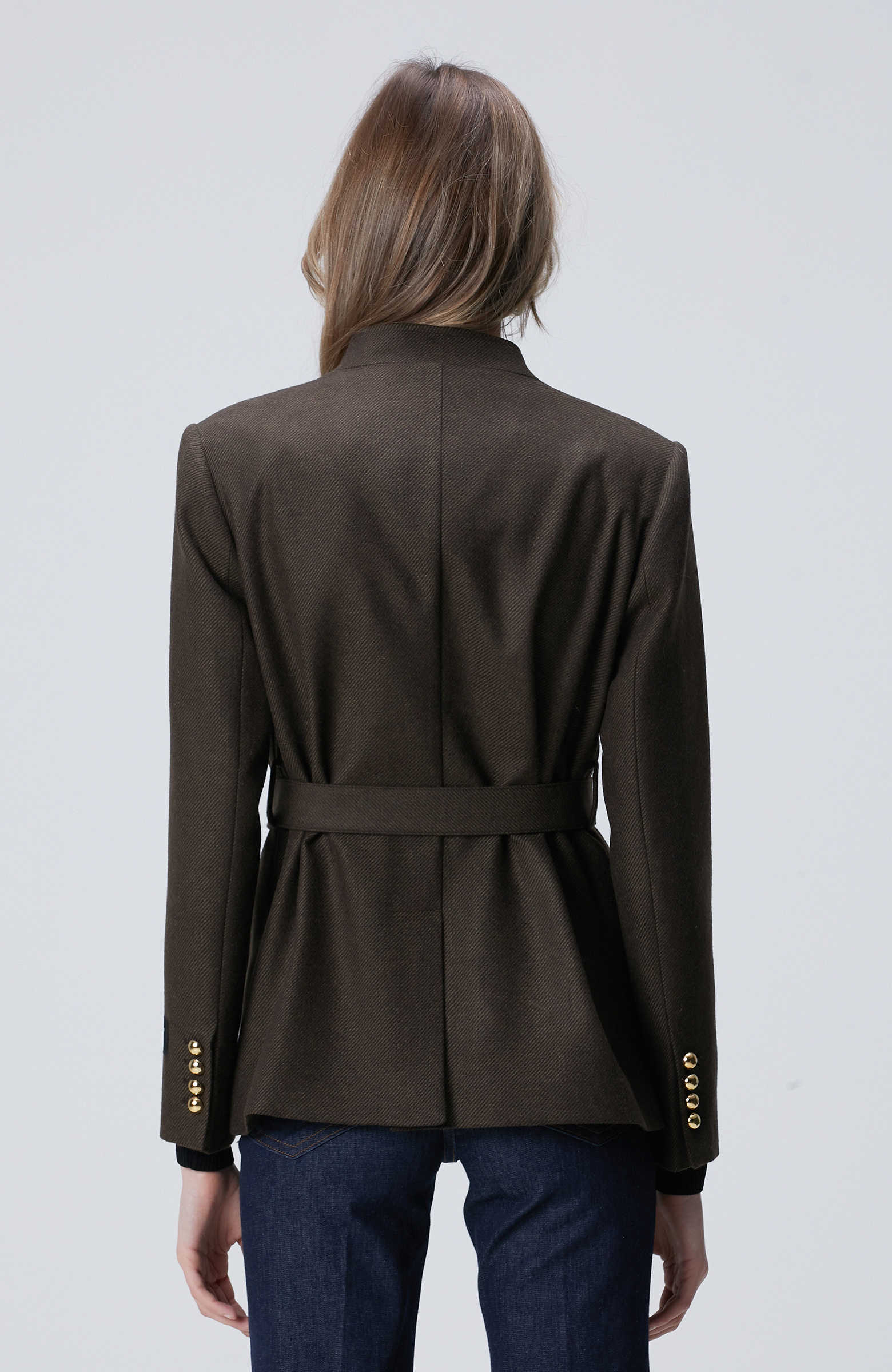 Khaki Wool Blend Jacket