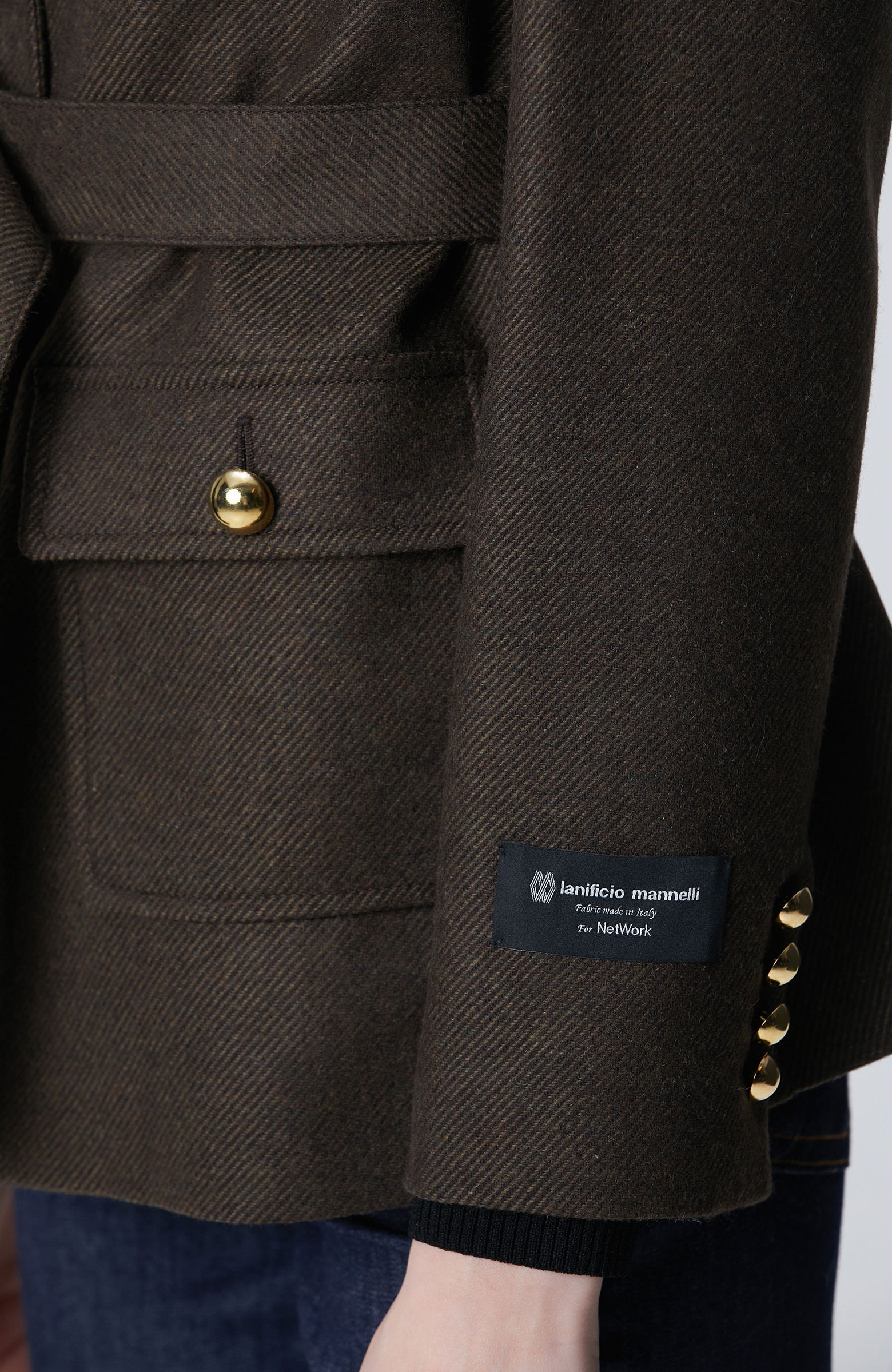 Khaki Wool Blend Jacket