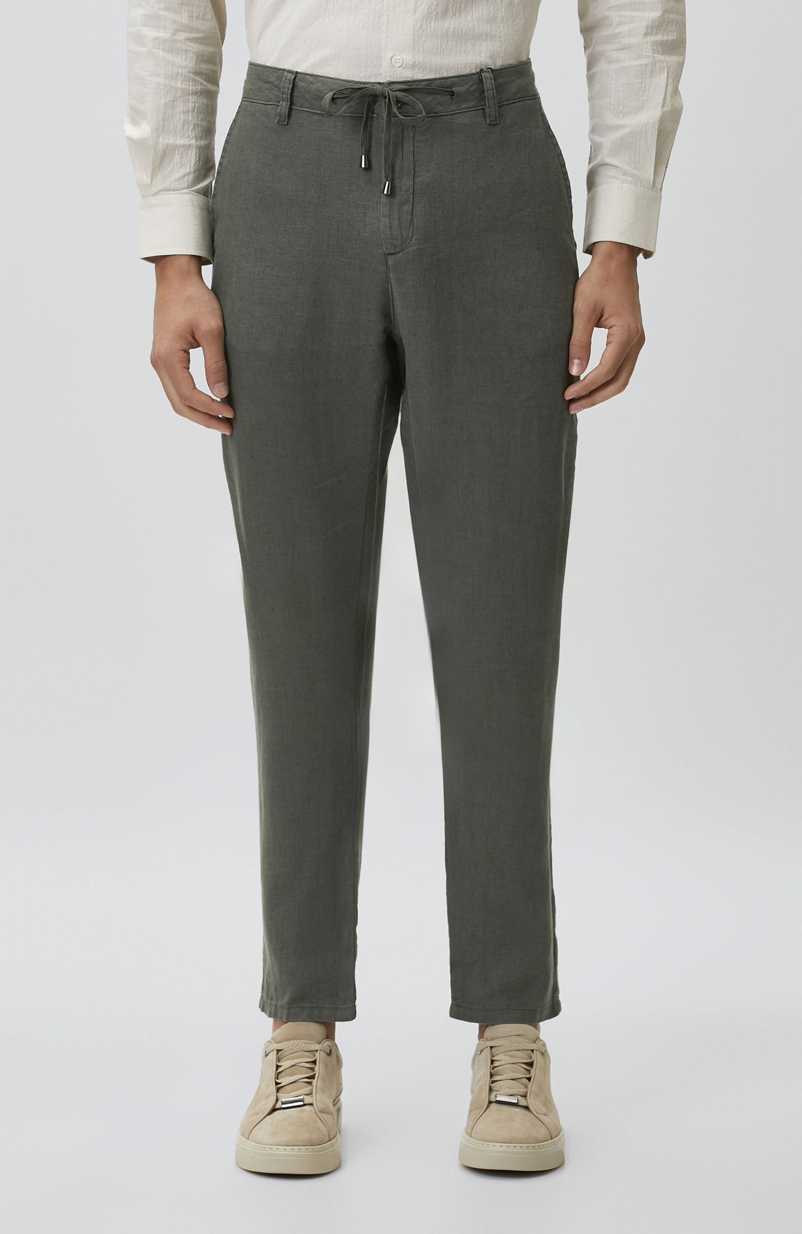 Haki Keten Jogger Pantolon
