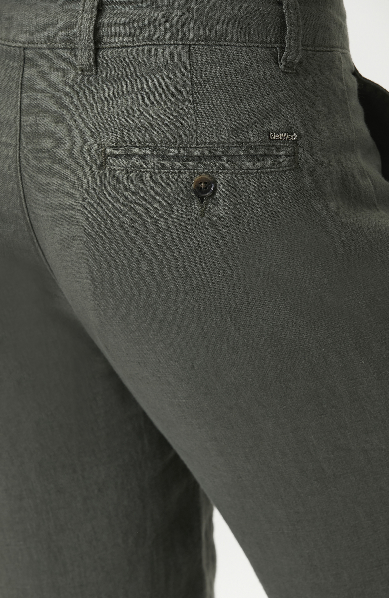 Haki Keten Jogger Pantolon