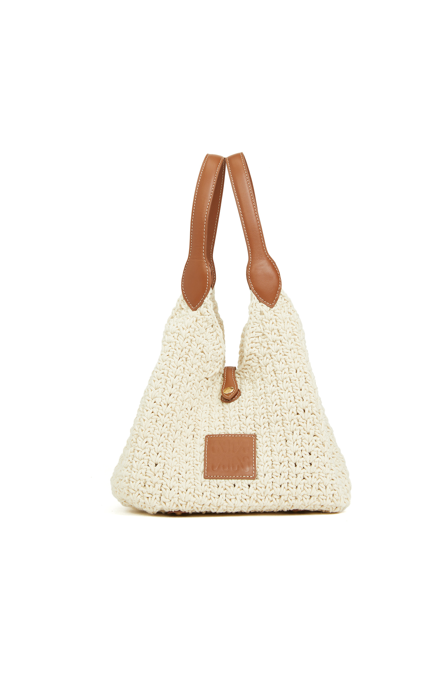 Bej Makrome Kadın Bucket Çanta