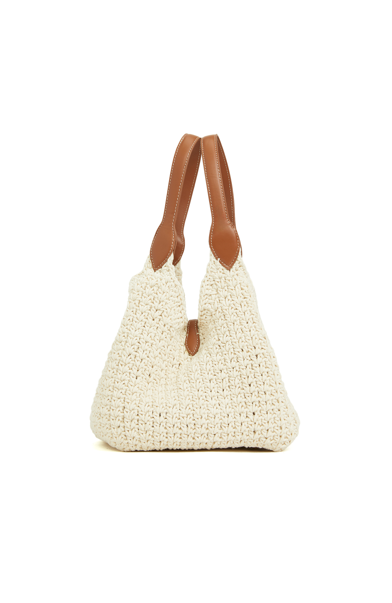 Bej Makrome Kadın Bucket Çanta