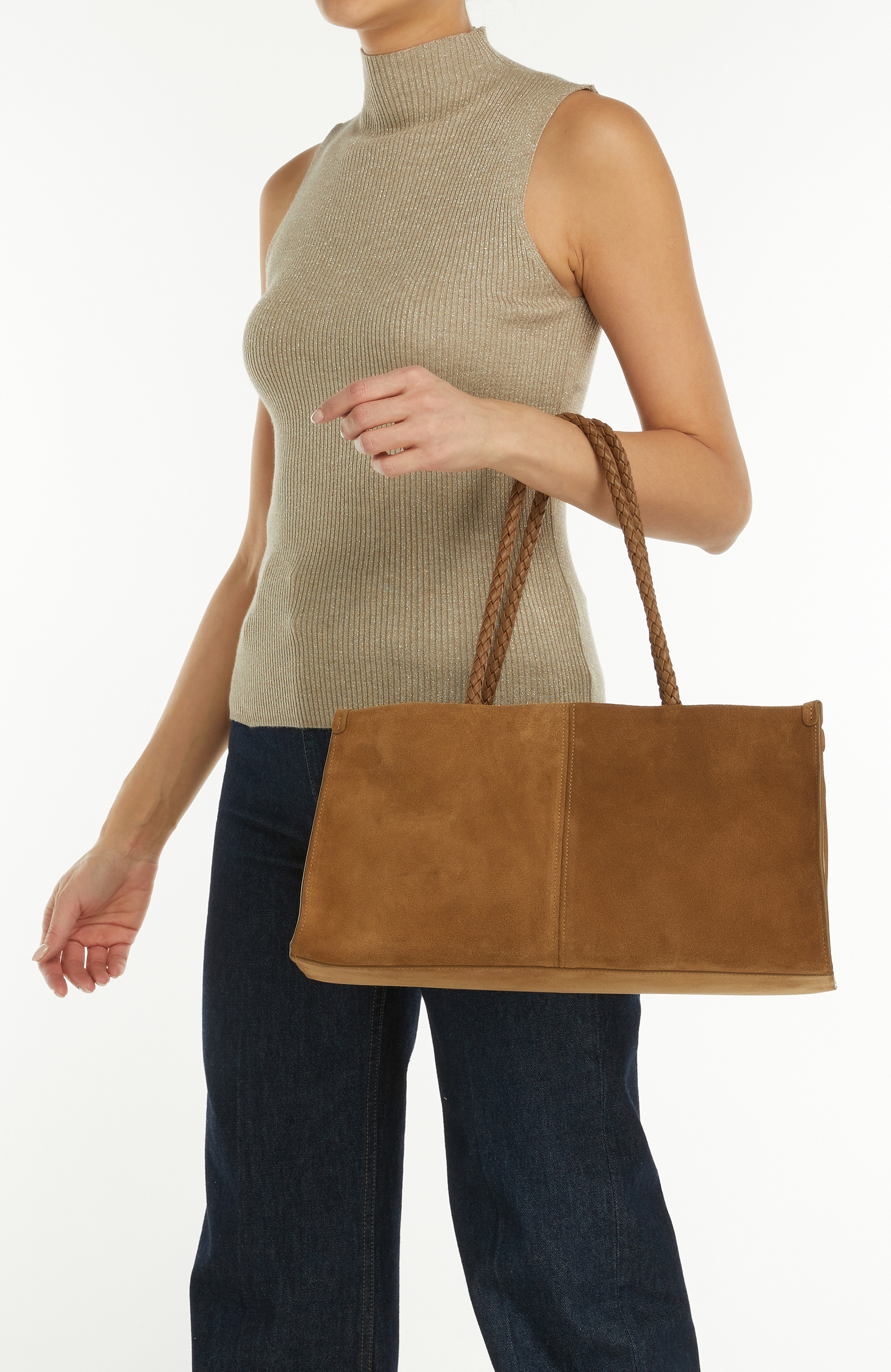 Tütün Kadın Süet Çanta