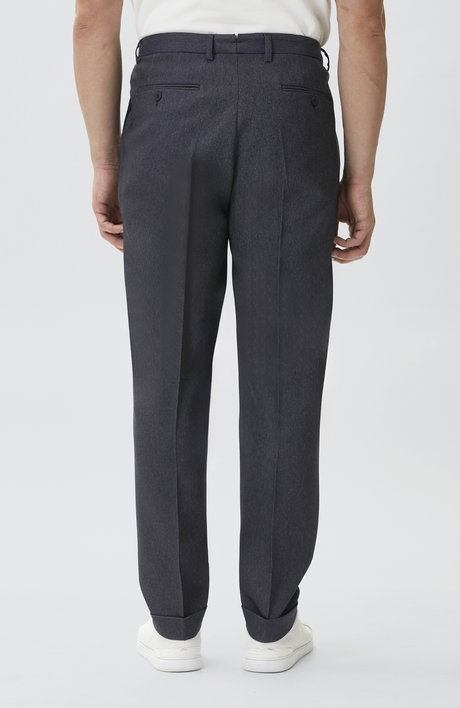 N-Tech Indigo Pleated Trousers