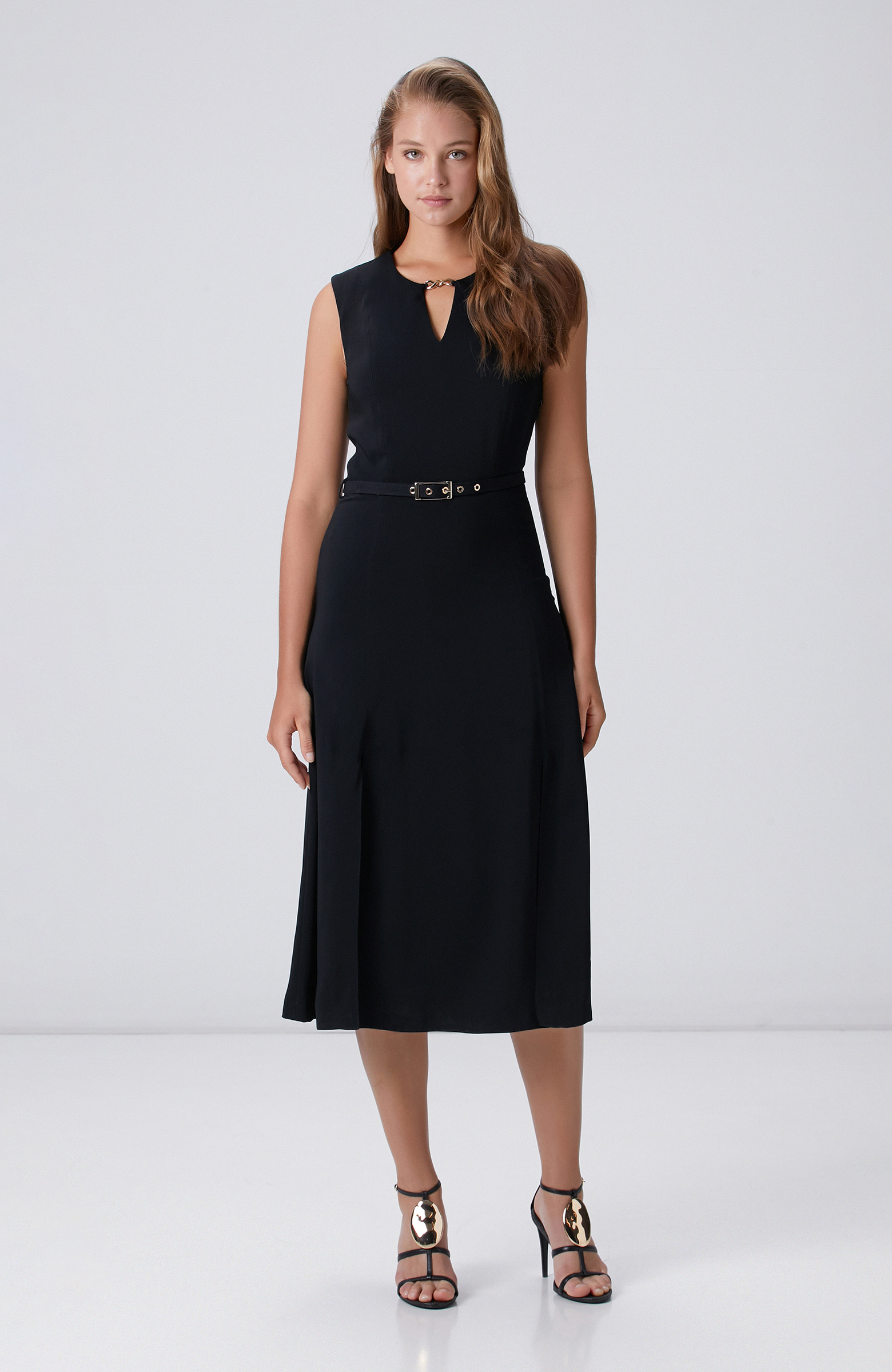 Siyah Fermuarlı Elbise