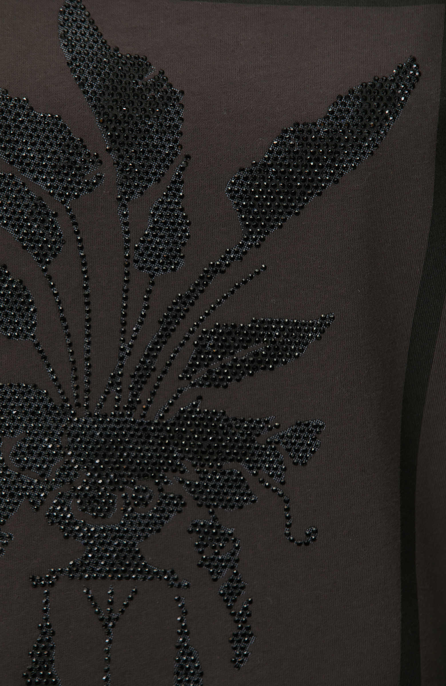 Kahverengi Royal Desen Taş Baskılı T-shirt