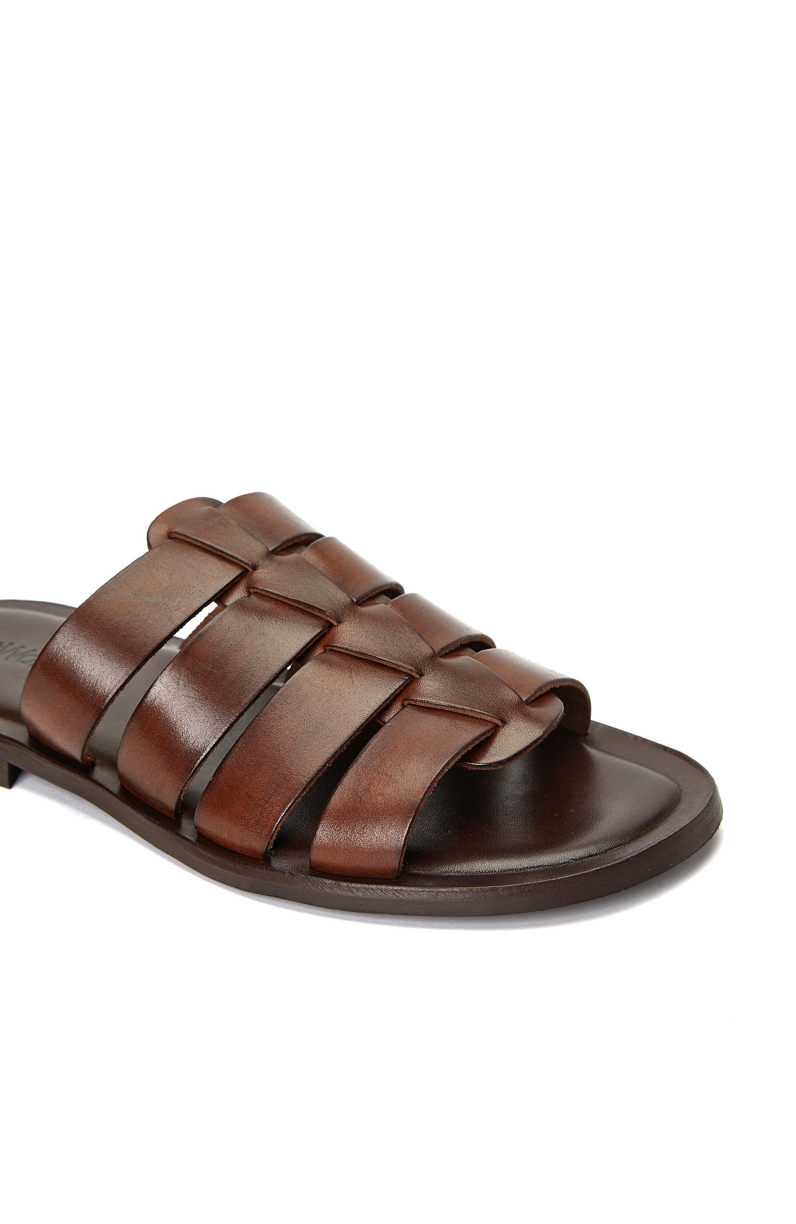 Acı Kahve Erkek Günlük Rahat Deri Terlik