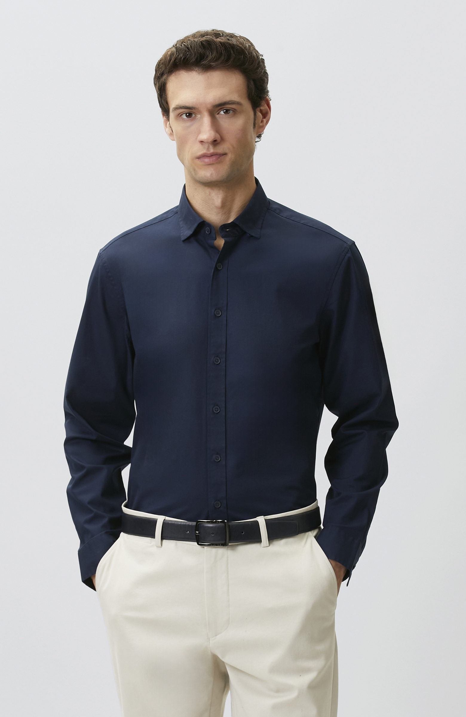 Lacivert Comfort Fit Gömlek