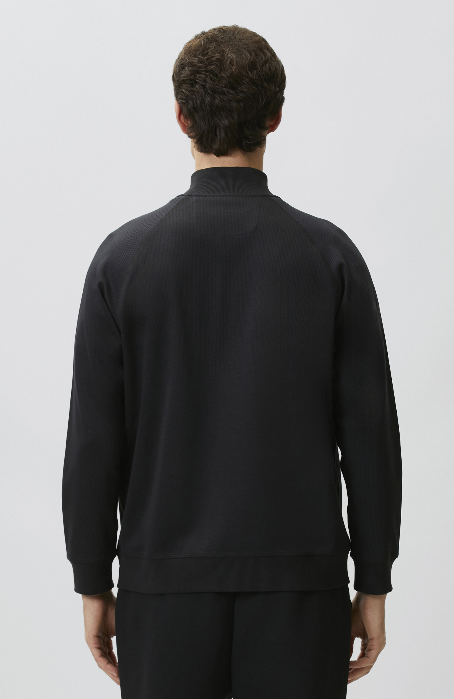 Siyah Fermuarlı Sweatshirt