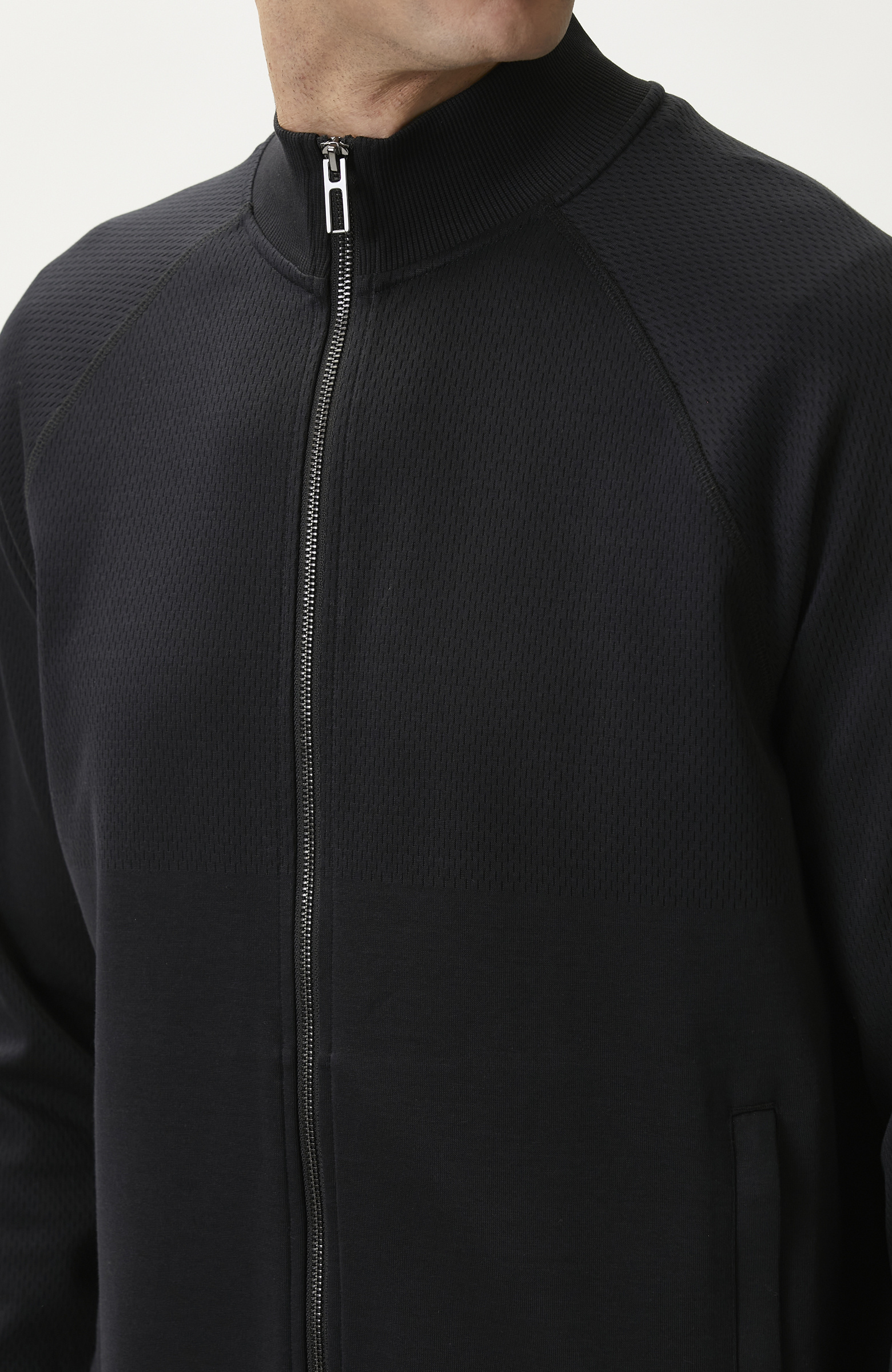 Siyah Fermuarlı Sweatshirt