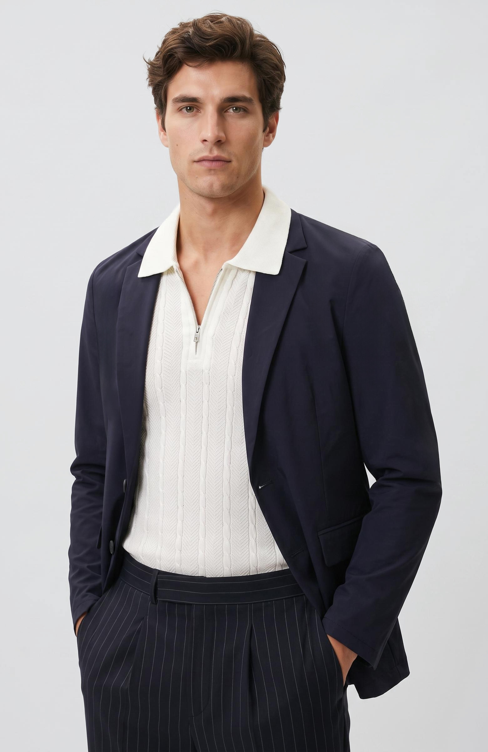 Lacivert Traveller Blazer Ceket