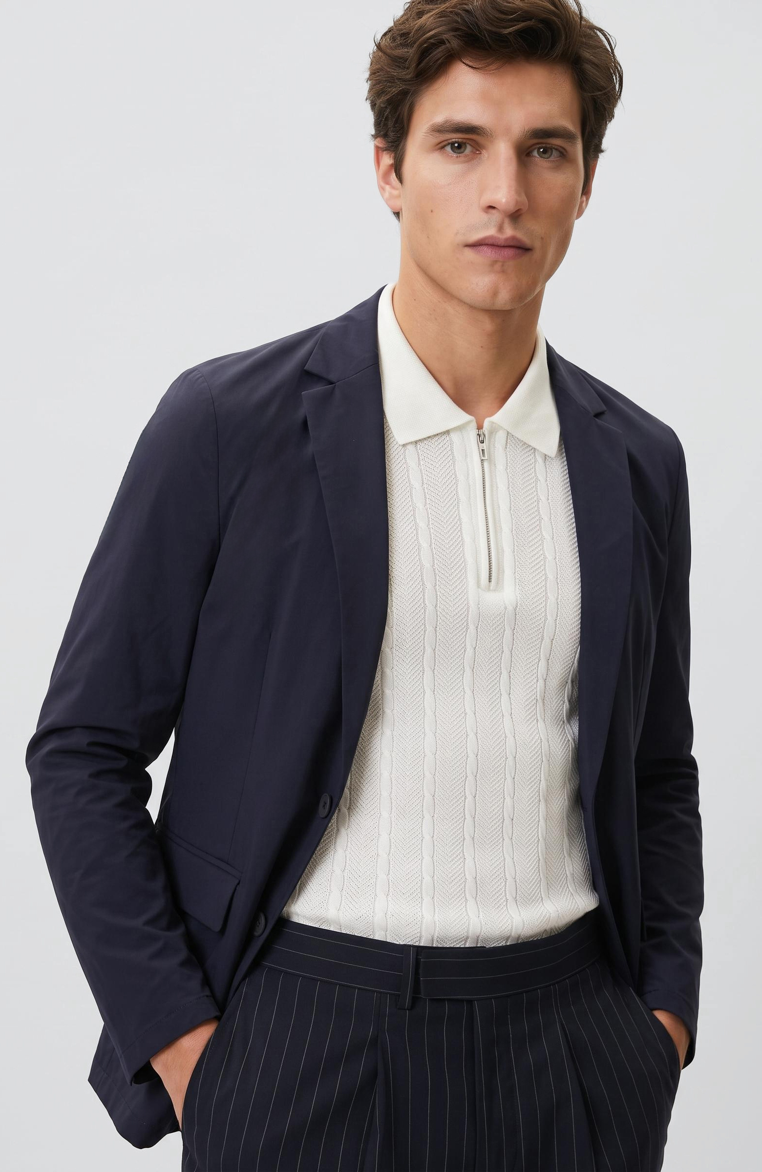 Lacivert Traveller Blazer Ceket