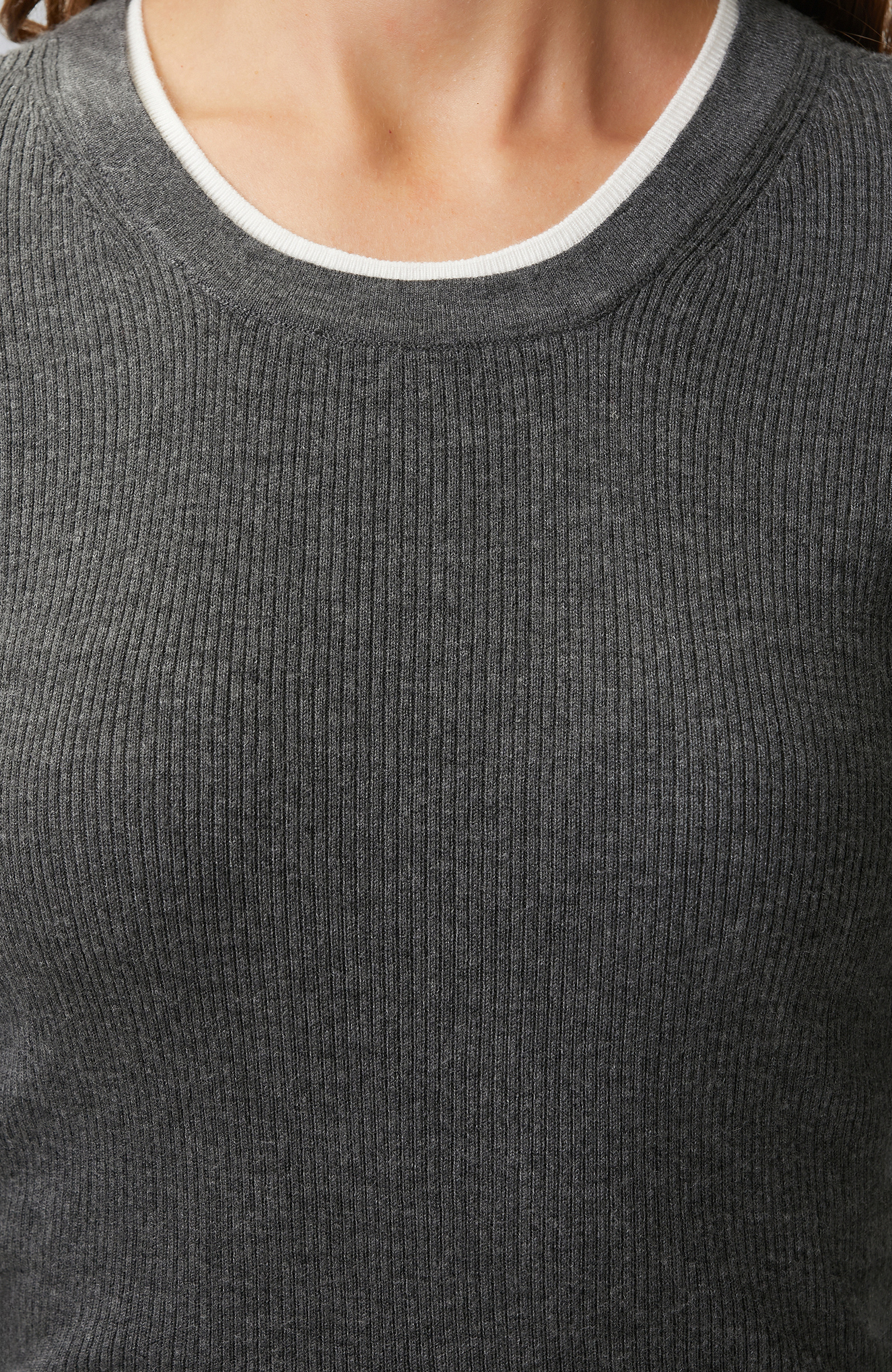 Double Color Long Sleeve Knitwear