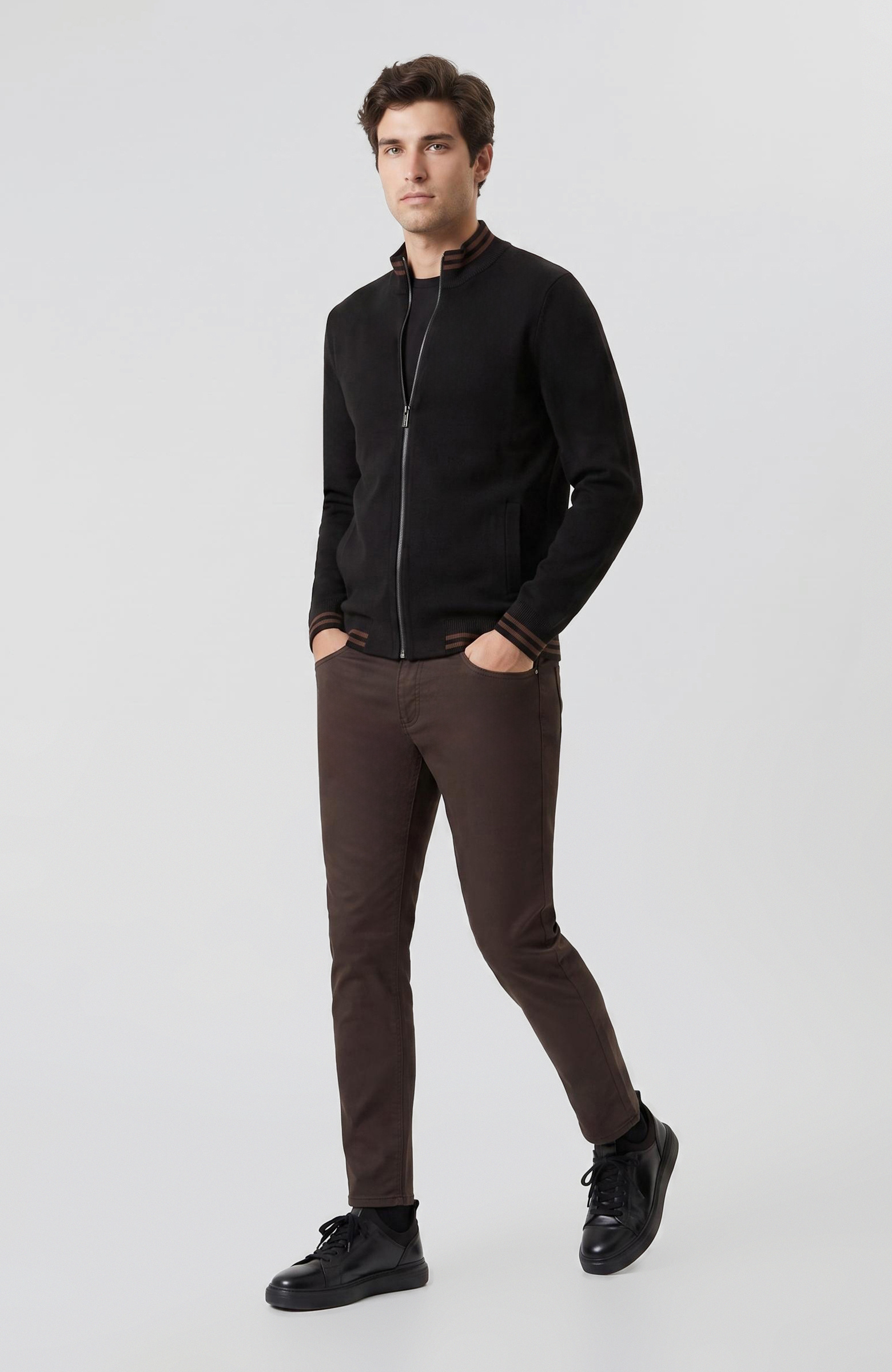 Black Knitwear Coat