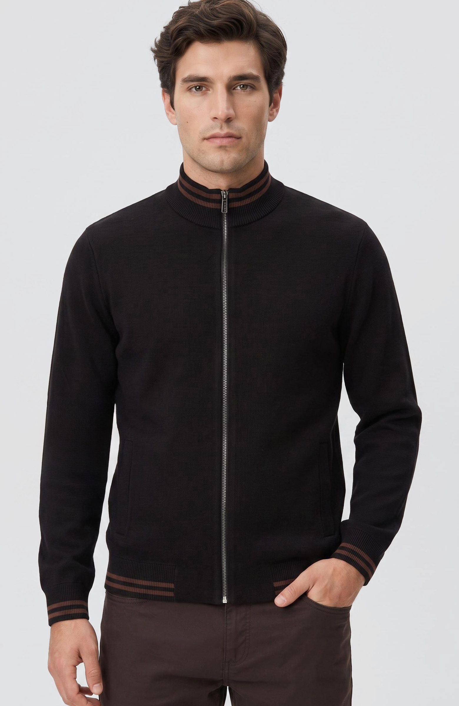 Black Knitwear Coat