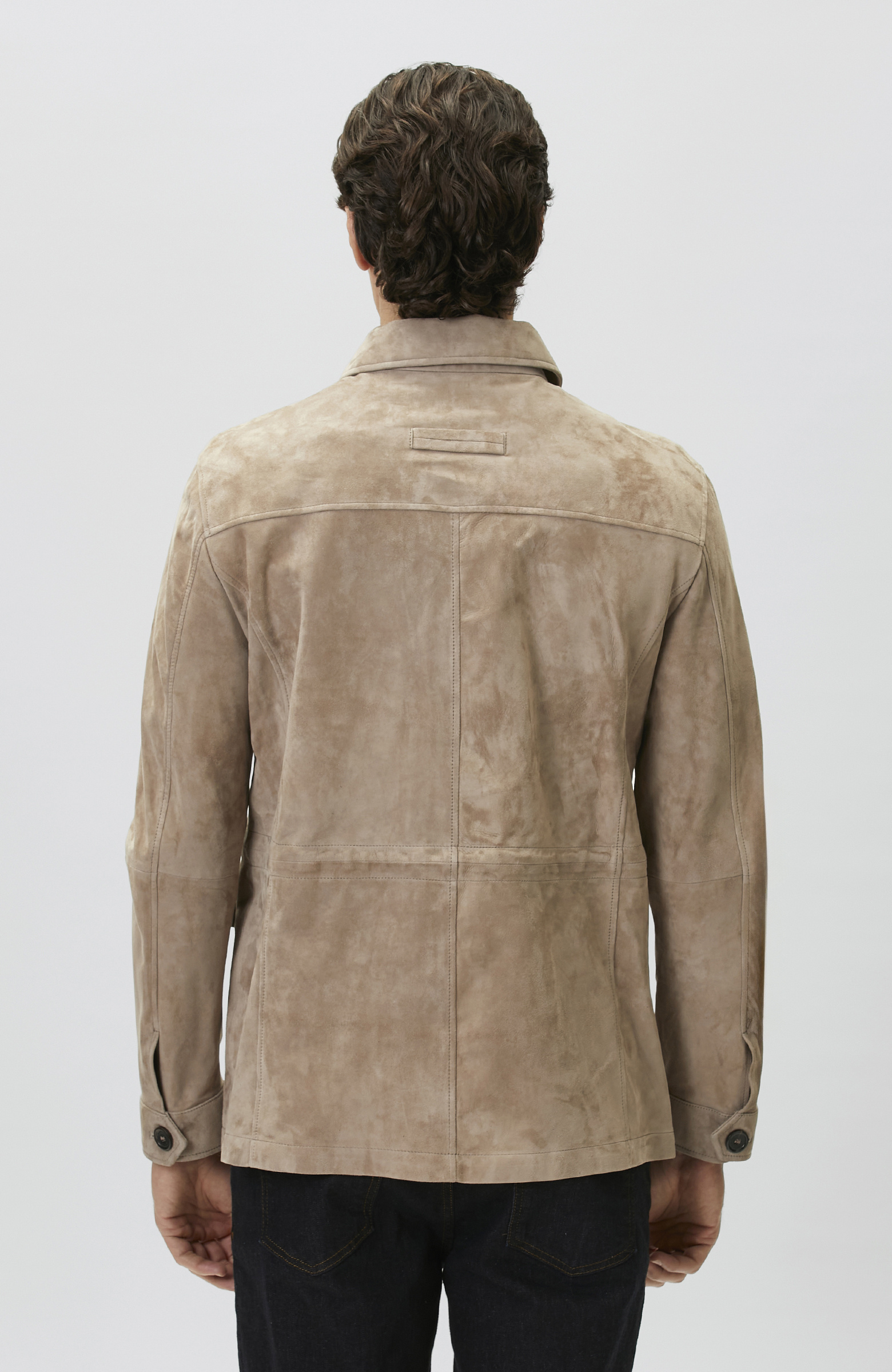 Limited Vizon Süet Deri Coat Ceket