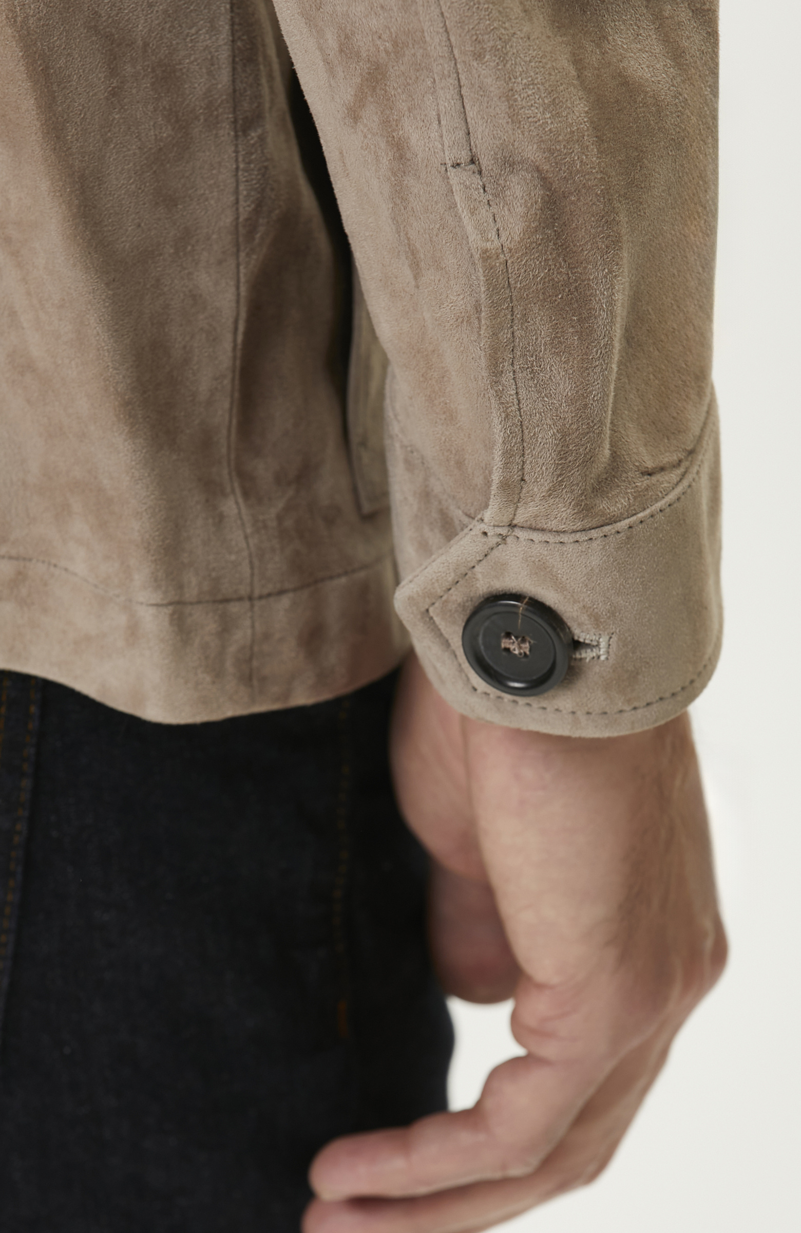 Limited Vizon Süet Deri Coat Ceket