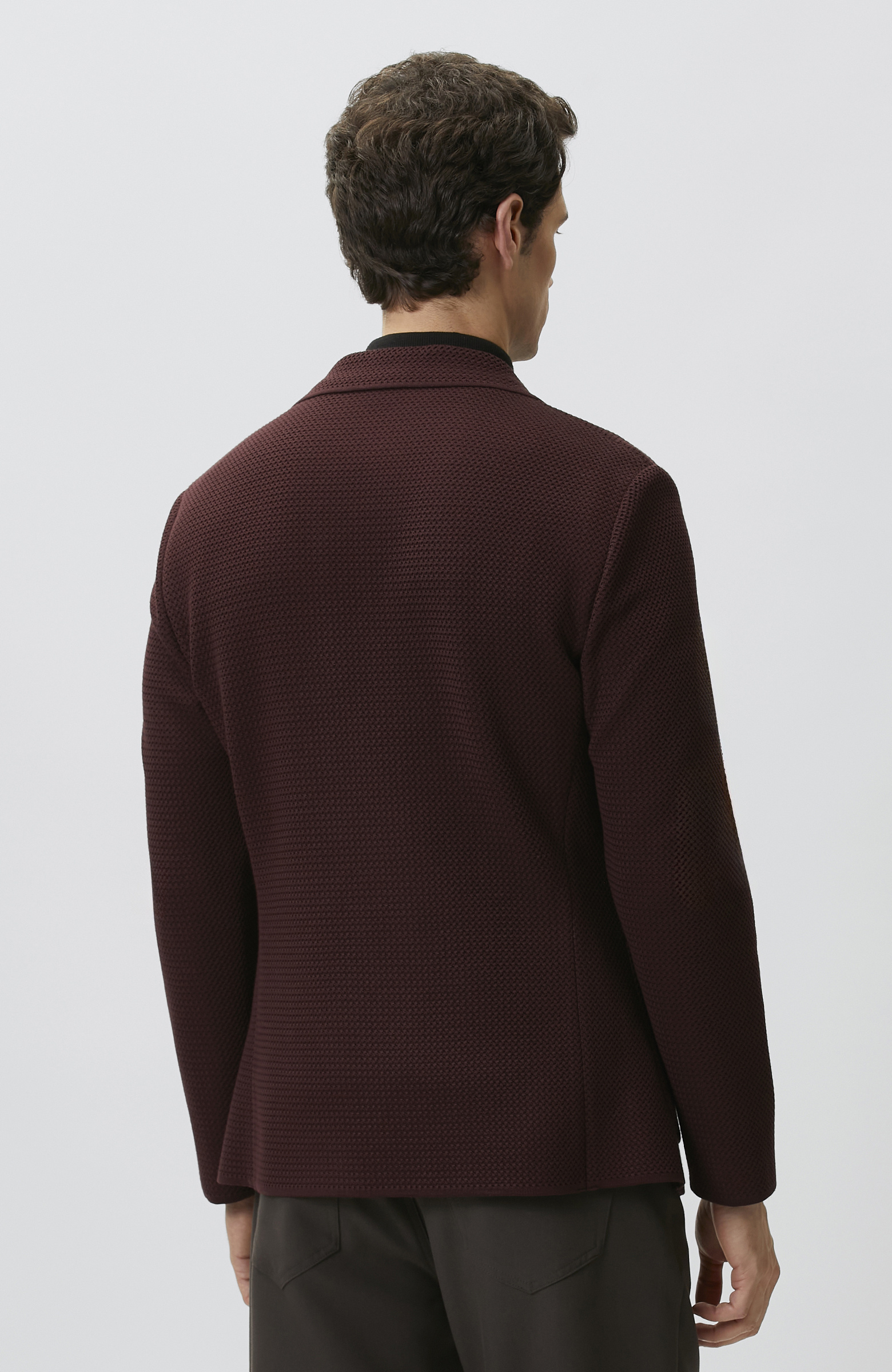 Burgundy Knitwear Jacket
