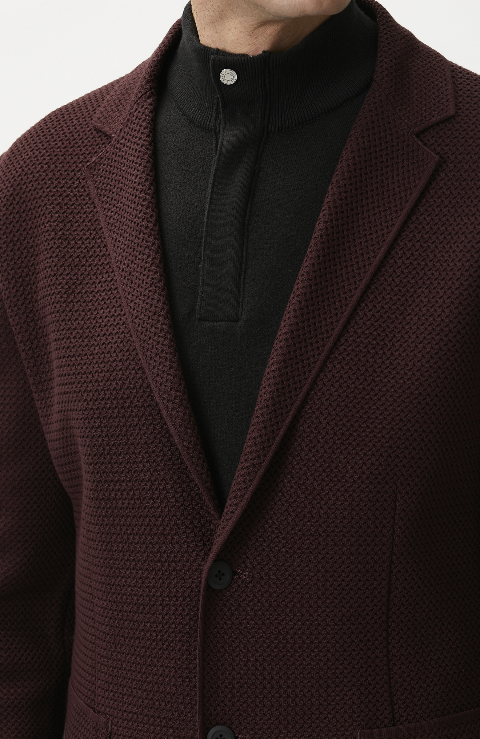 Burgundy Knitwear Jacket