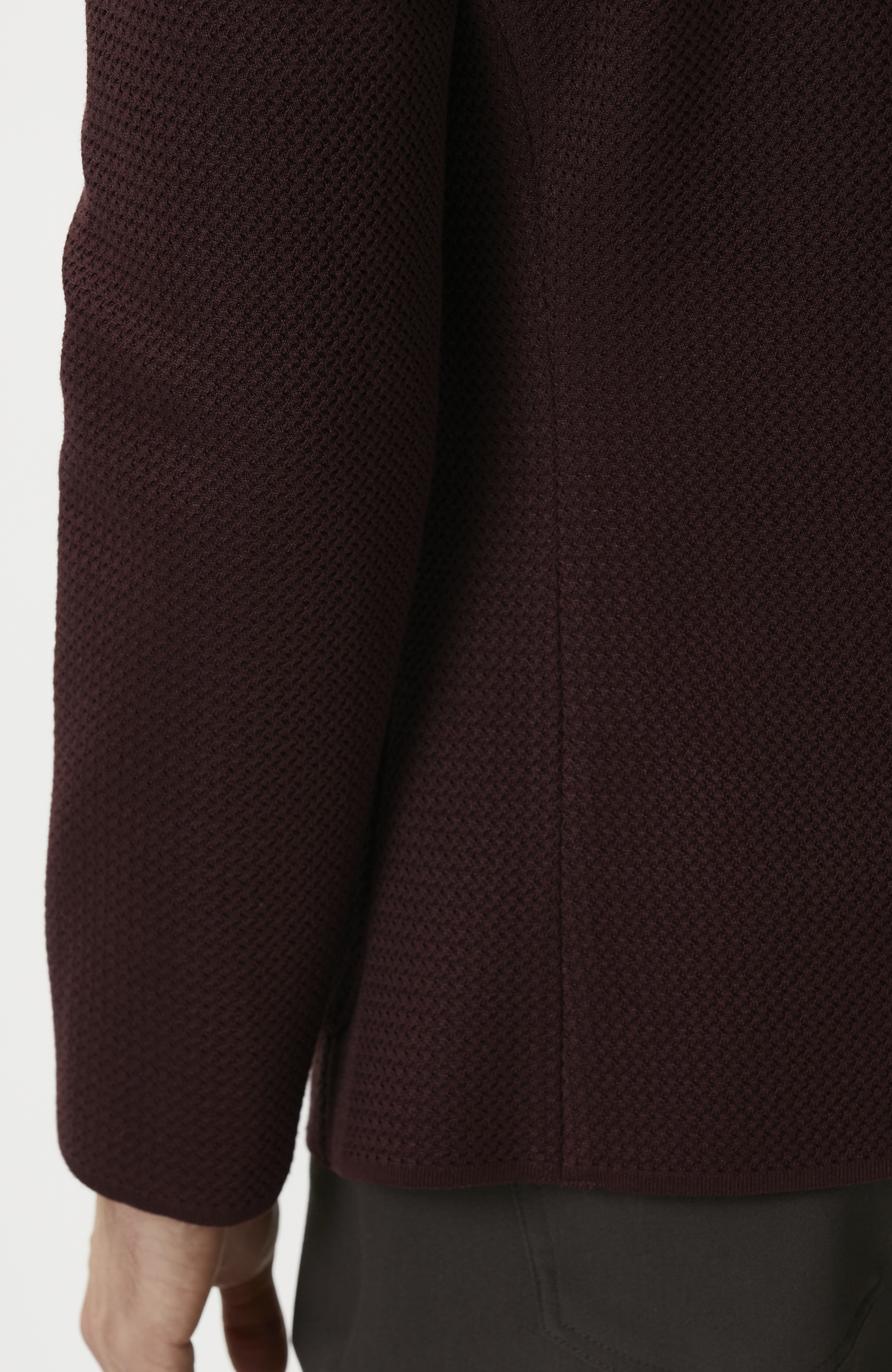 Burgundy Knitwear Jacket