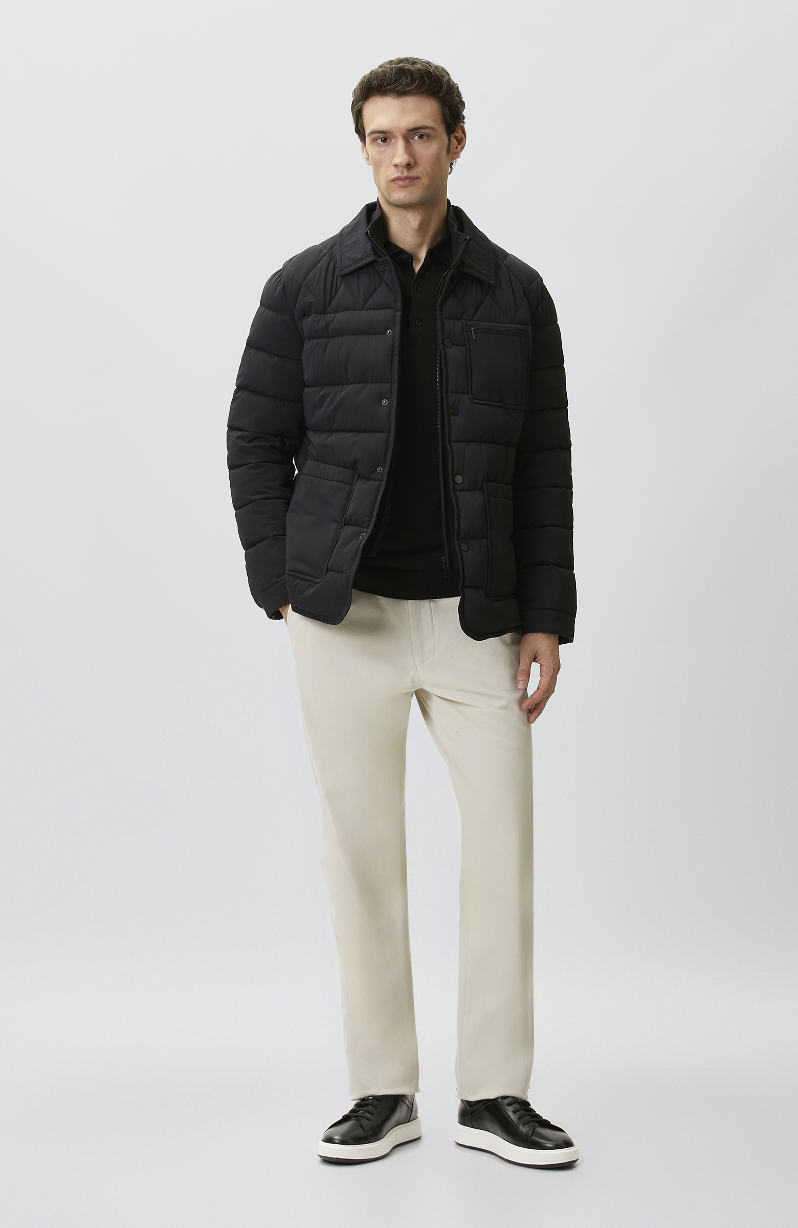 Black Knitwear Outfitting Coat Jacket