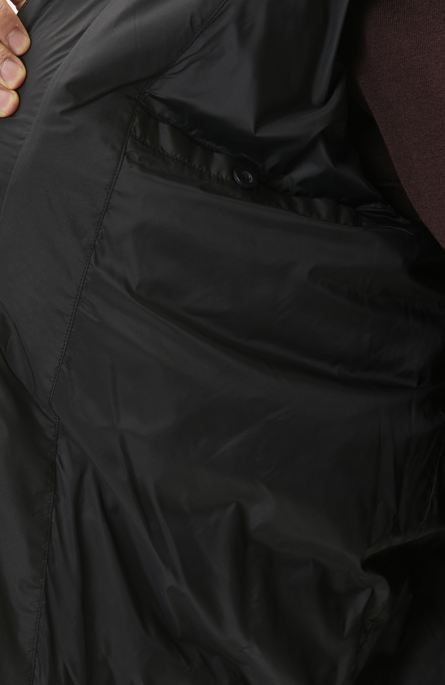 Siyah Polo Yaka Çıtçıtlı Mont