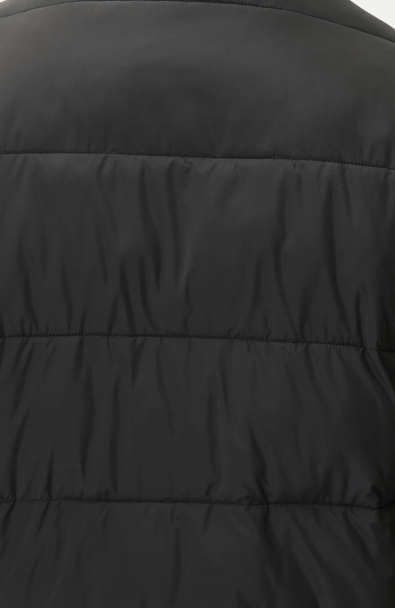 Siyah Polo Yaka Çıtçıtlı Mont